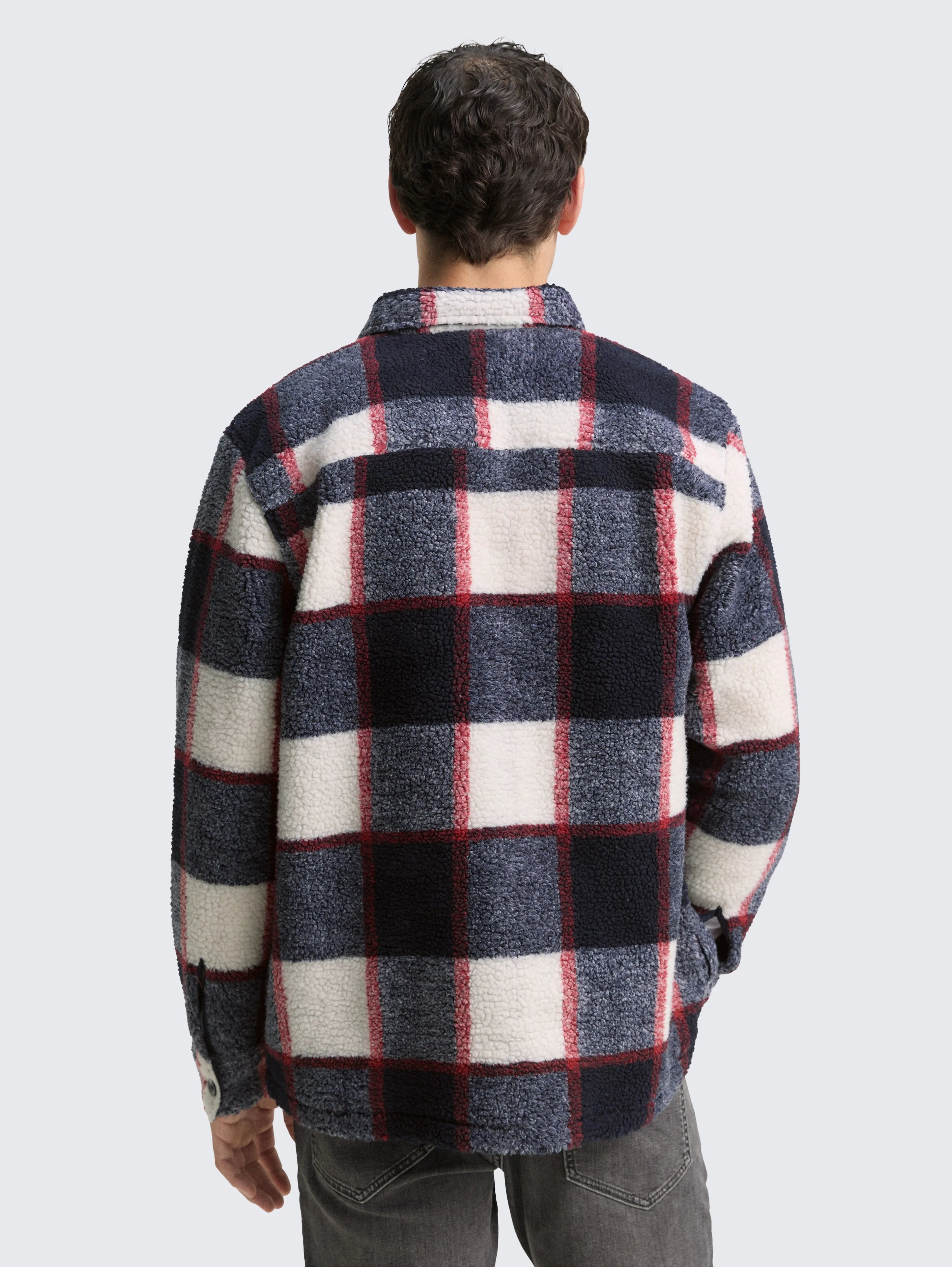 Tom Tailor_Beige_Teddy Overshirt with Checked Pattern_1048435_38950_03