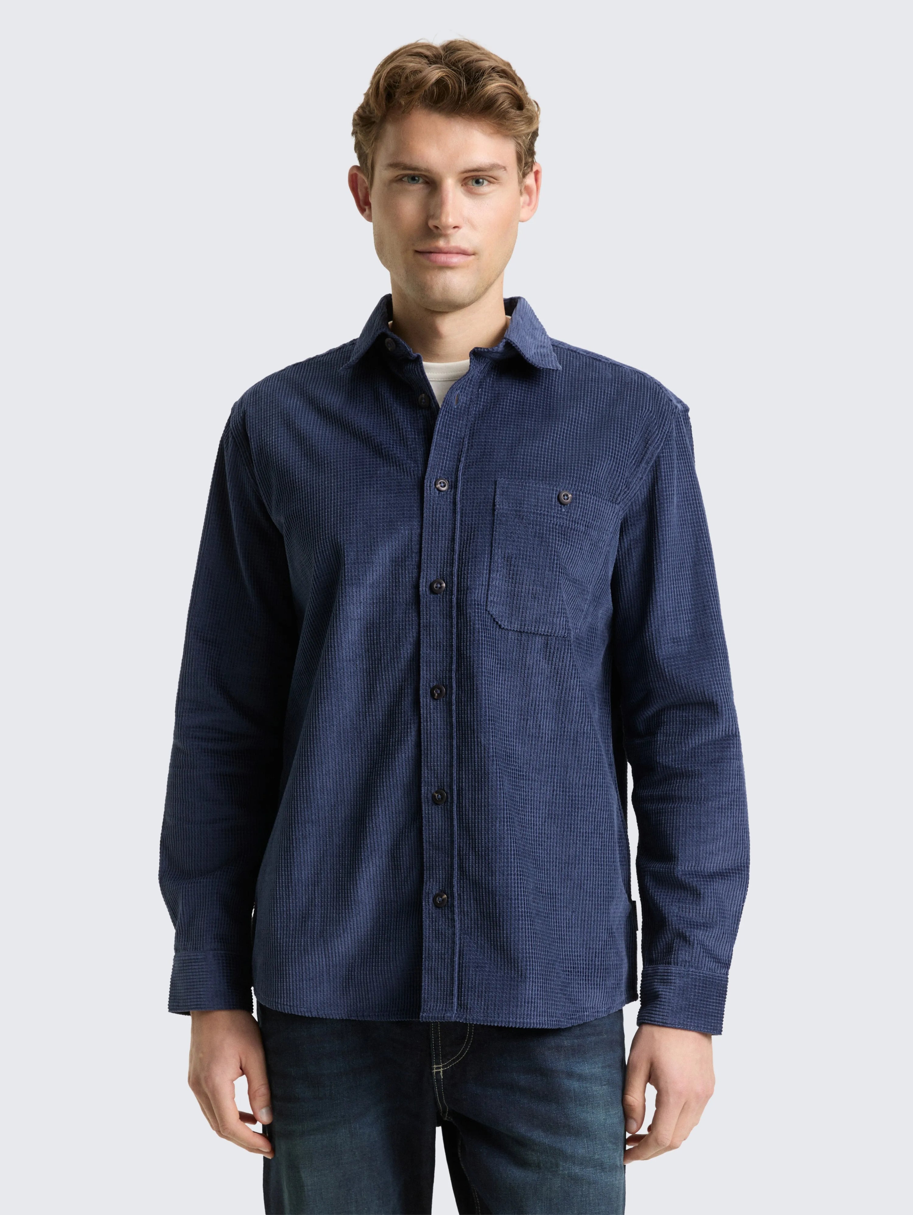 Tom Tailor_0_Comfort Fit Corduroy Shirt with Breast Pocket_1048441_28061_01