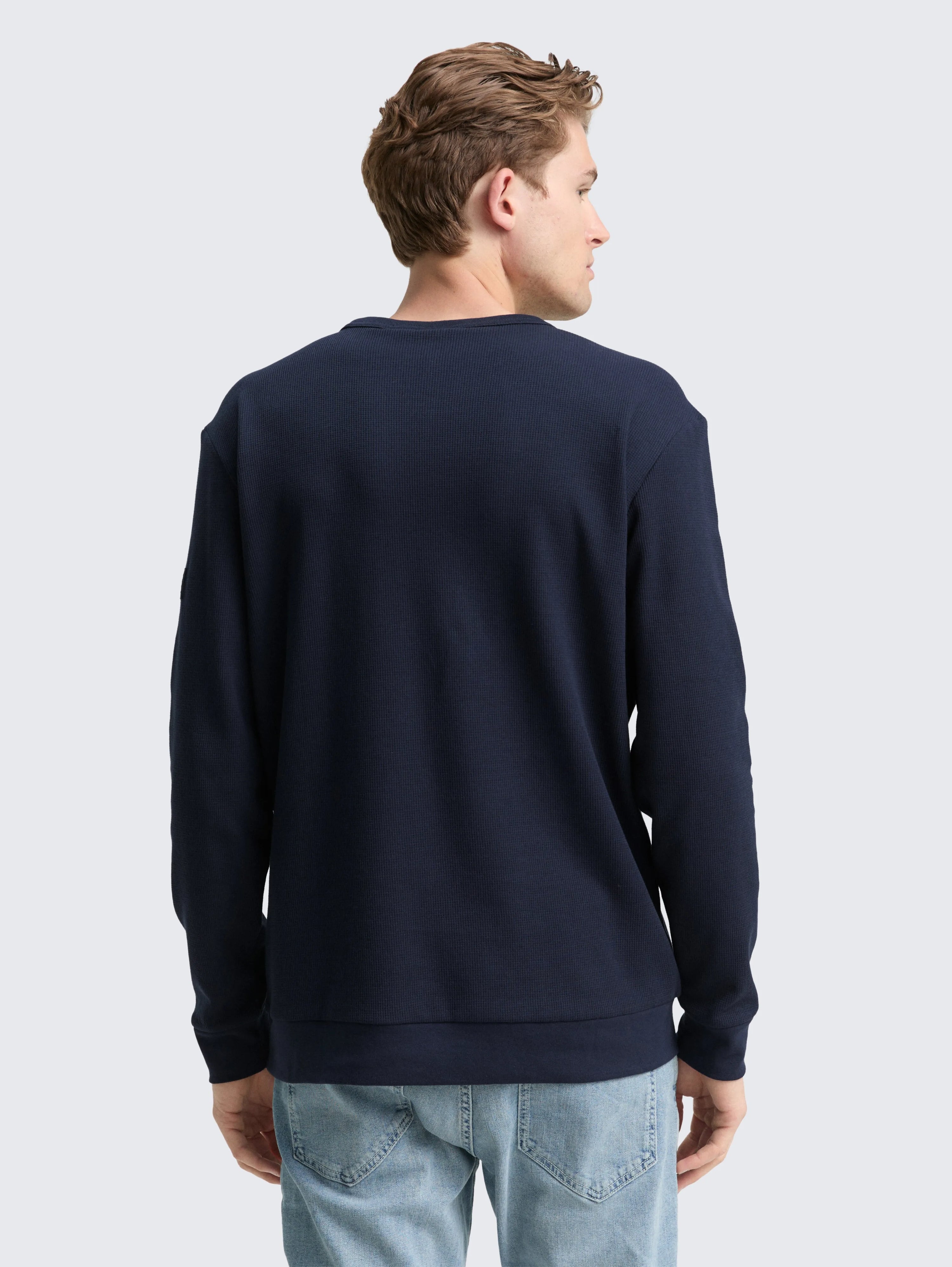 Tom Tailor_0_Long-Sleeved Shirt with Waffle Texture_1048612_10668_03