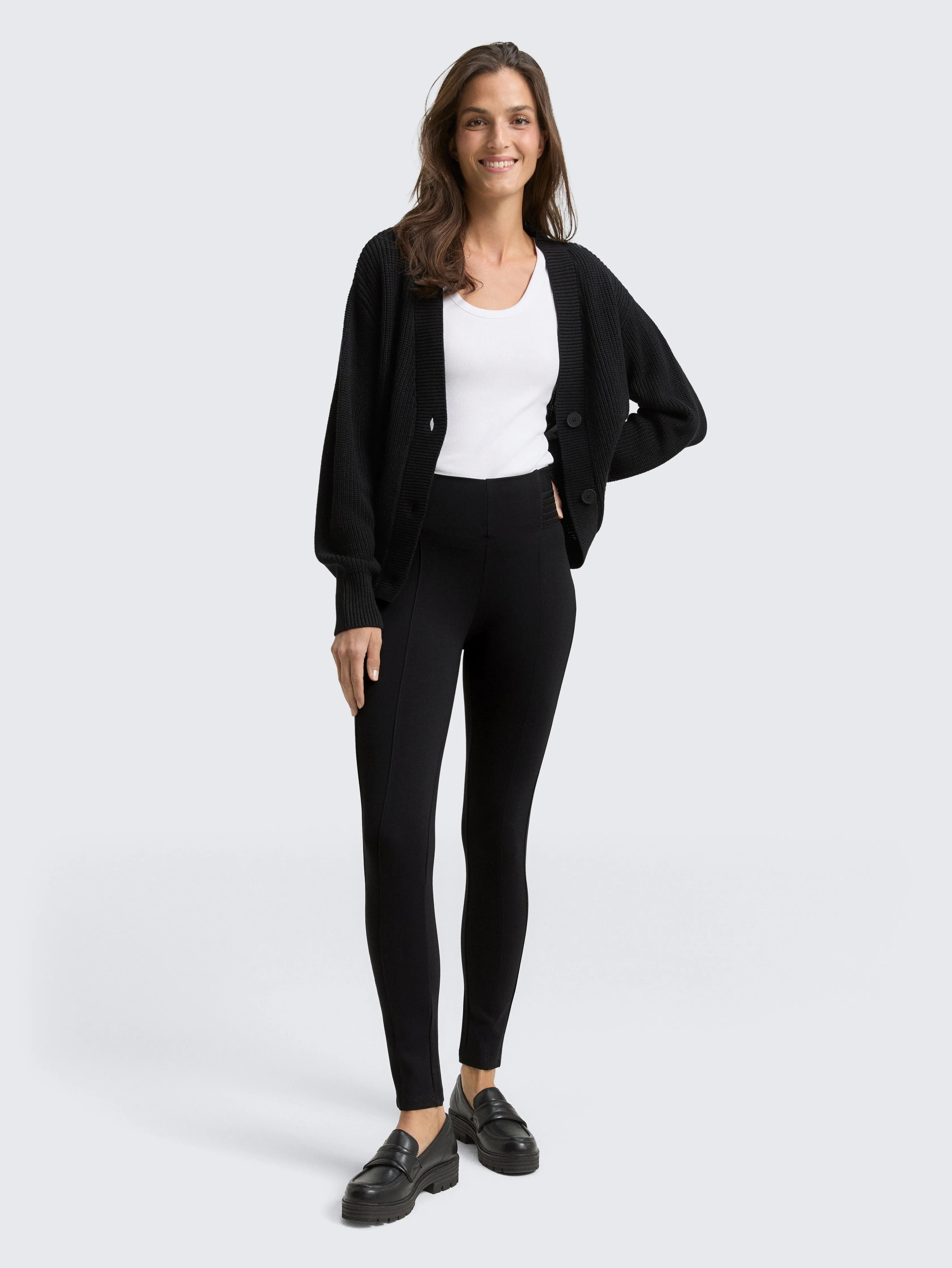 Tom Tailor_Beige_Treggings Trousers with Elasticated Waistband_1048842_14482_01