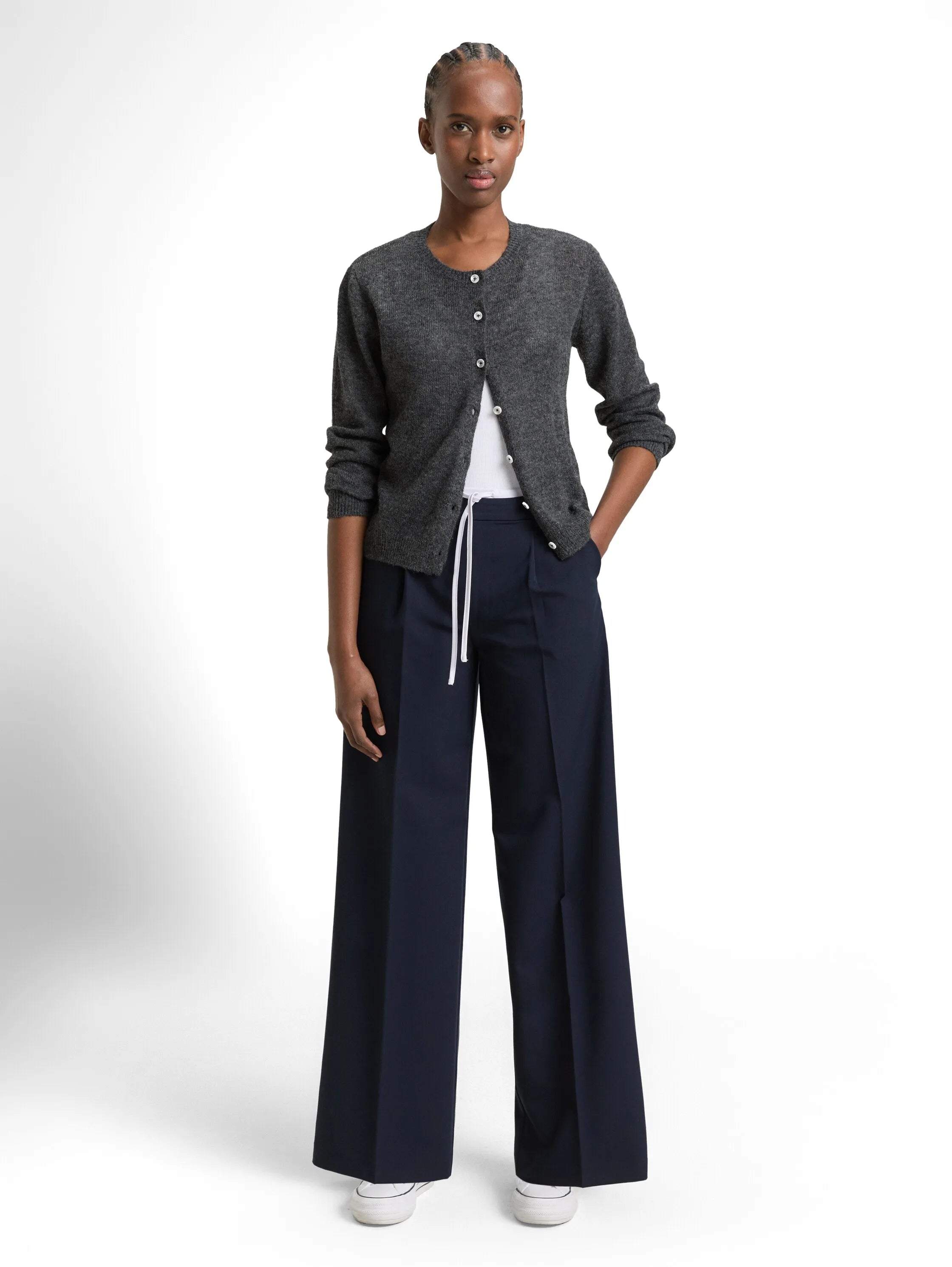 Denim Tom Tailor Sky Captain Blue Women Wide Leg Trousers in a 2-In-1 Look SKU: 1048881_10668 Image 04