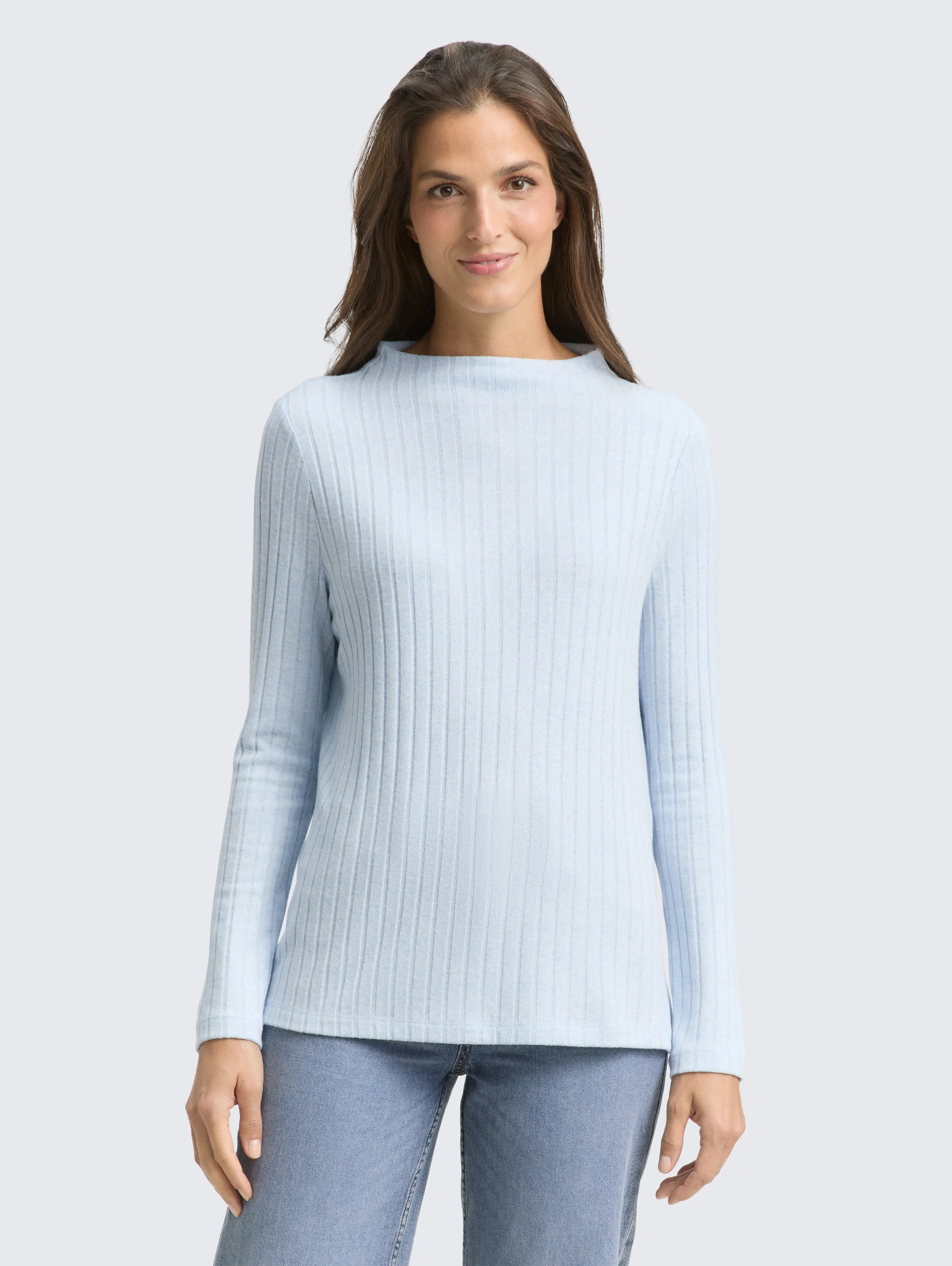 Tom Tailor_0_Cosy Long-Sleeved Shirt with Stand-Up Collar_1048934_34910_02