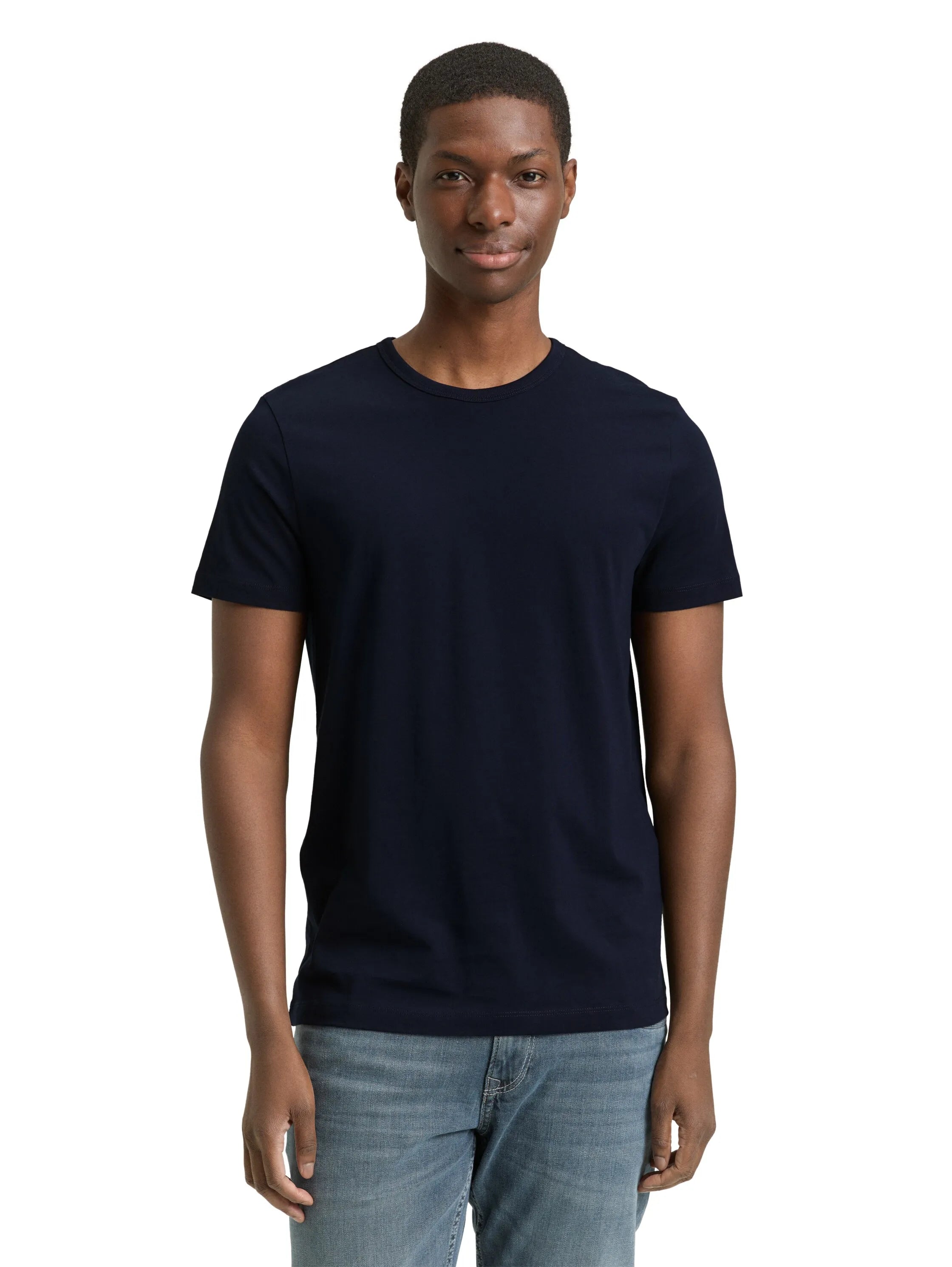 Denim Tom Tailor Sky Captain Blue Men Slim Fit Cotton T-Shirt SKU: 1048995_10668 Image 03