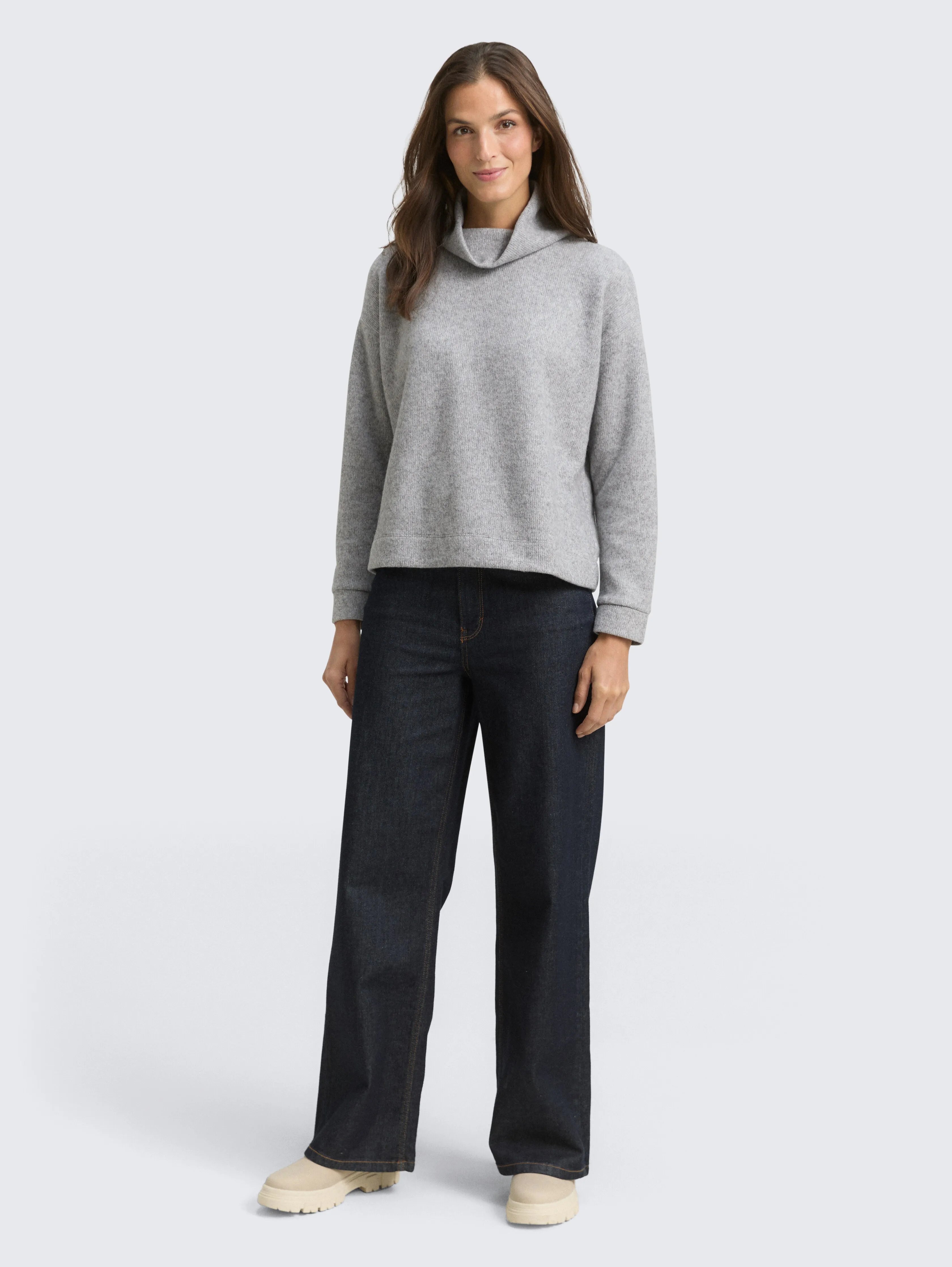 Tom Tailor_0_Loose Fit Sweatshirt with Roll Neck_1049012_21373_01