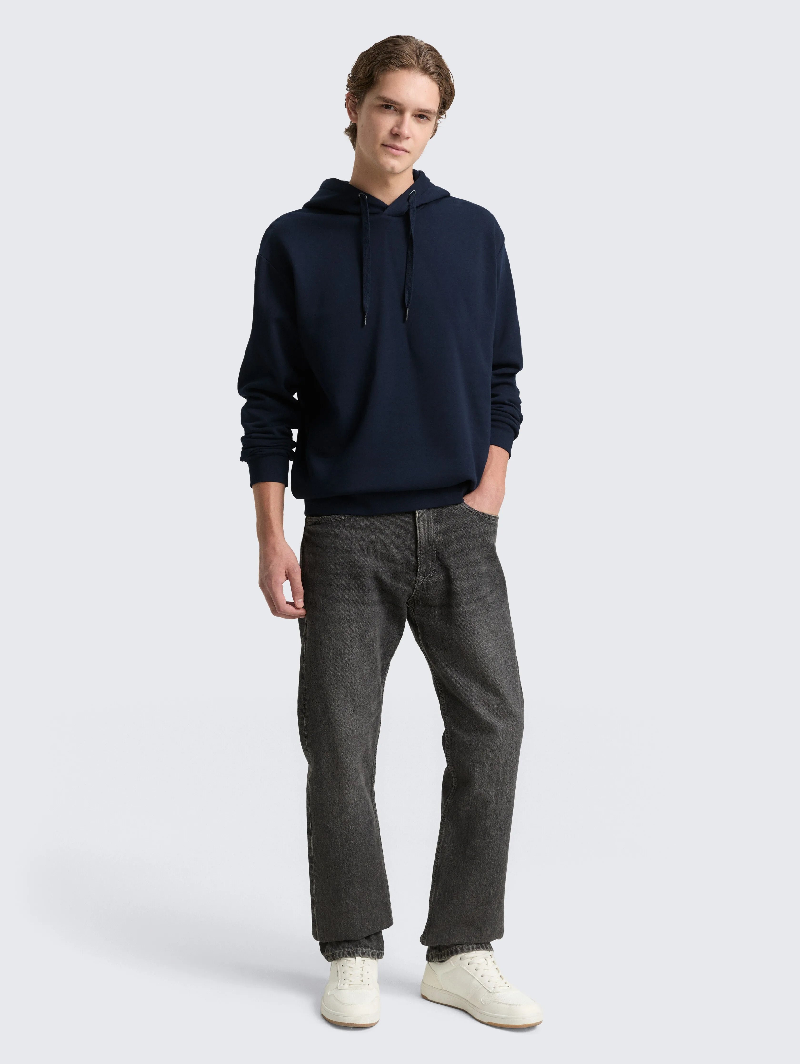 Tom Tailor_Beige_Hoodie Sweatshirt with Logo Badge_1049017_10668_01