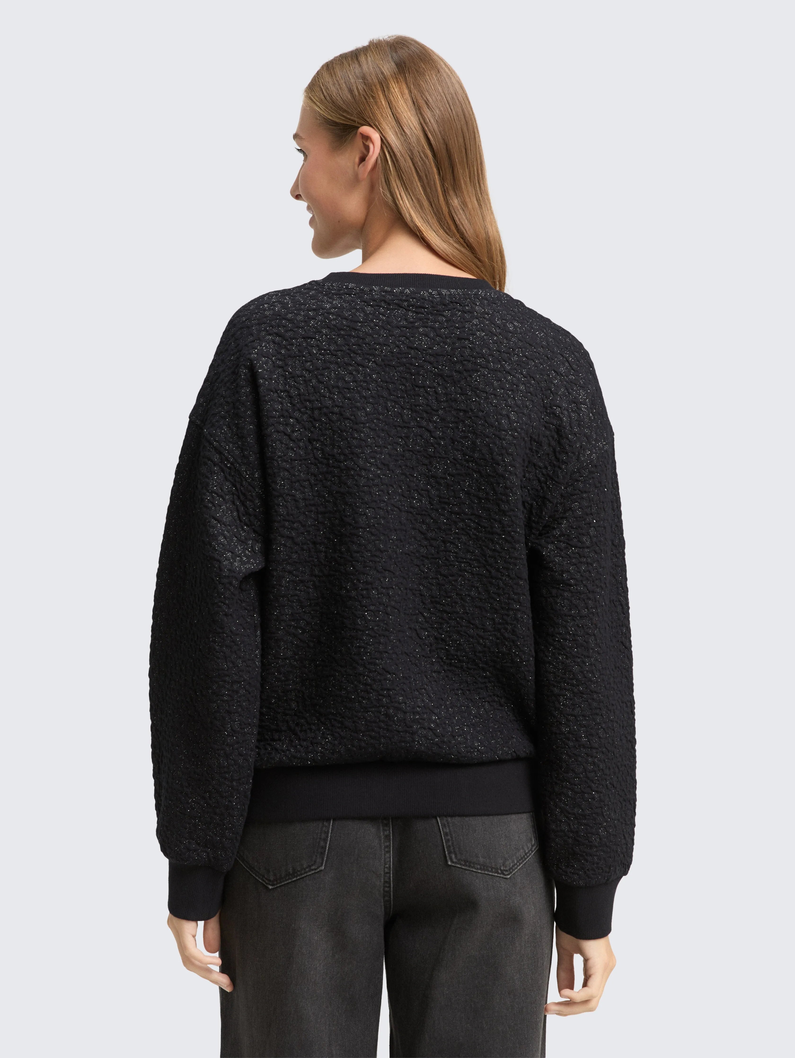 Tom Tailor_0_Sweatshirt with Glitter Effect_1049055_34029_03