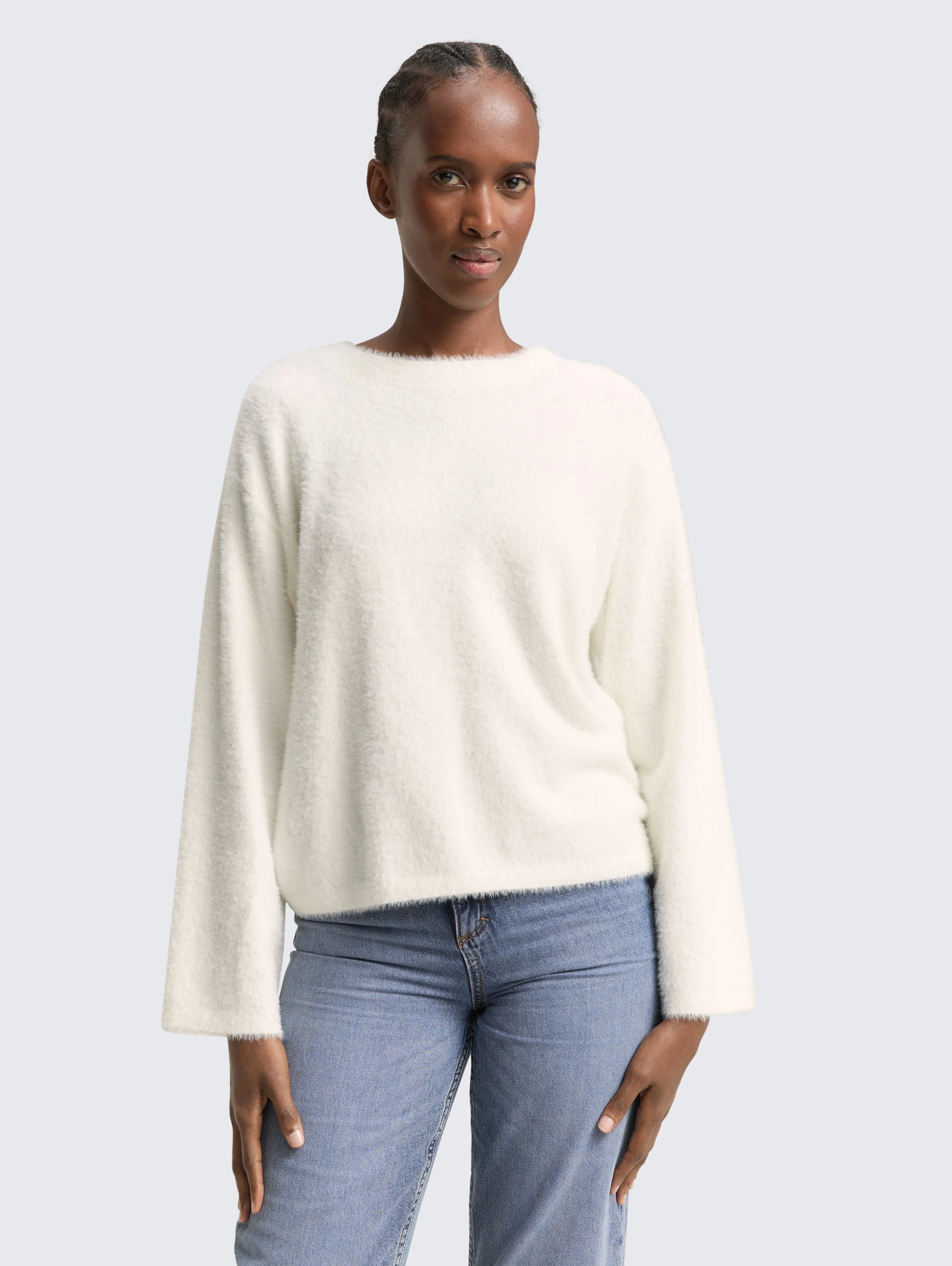 Tom Tailor_Red_Knitted Jumper Made From Feather Yarn_1049083_10332_02