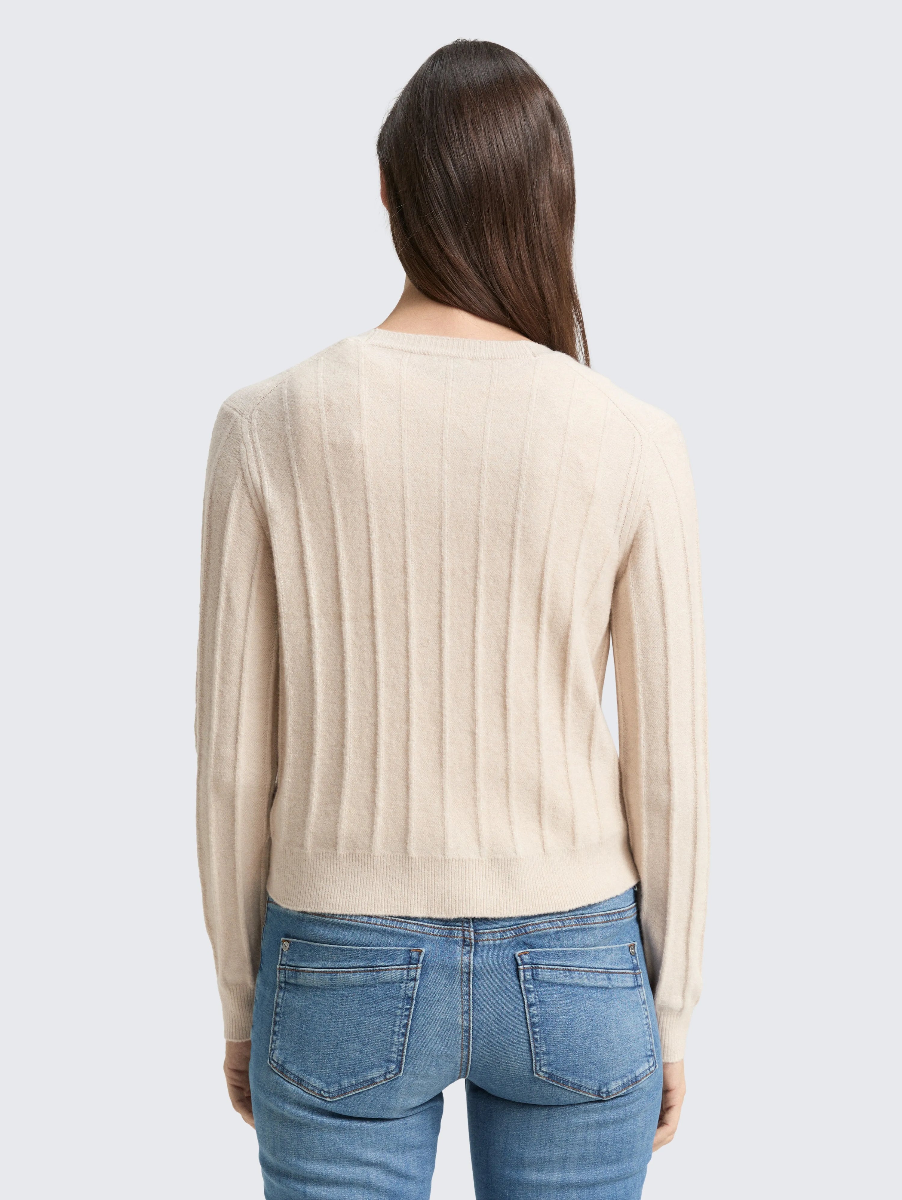 Tom Tailor_Gray_Ribbed Cardigan with Wool Content_1049130_36844_03