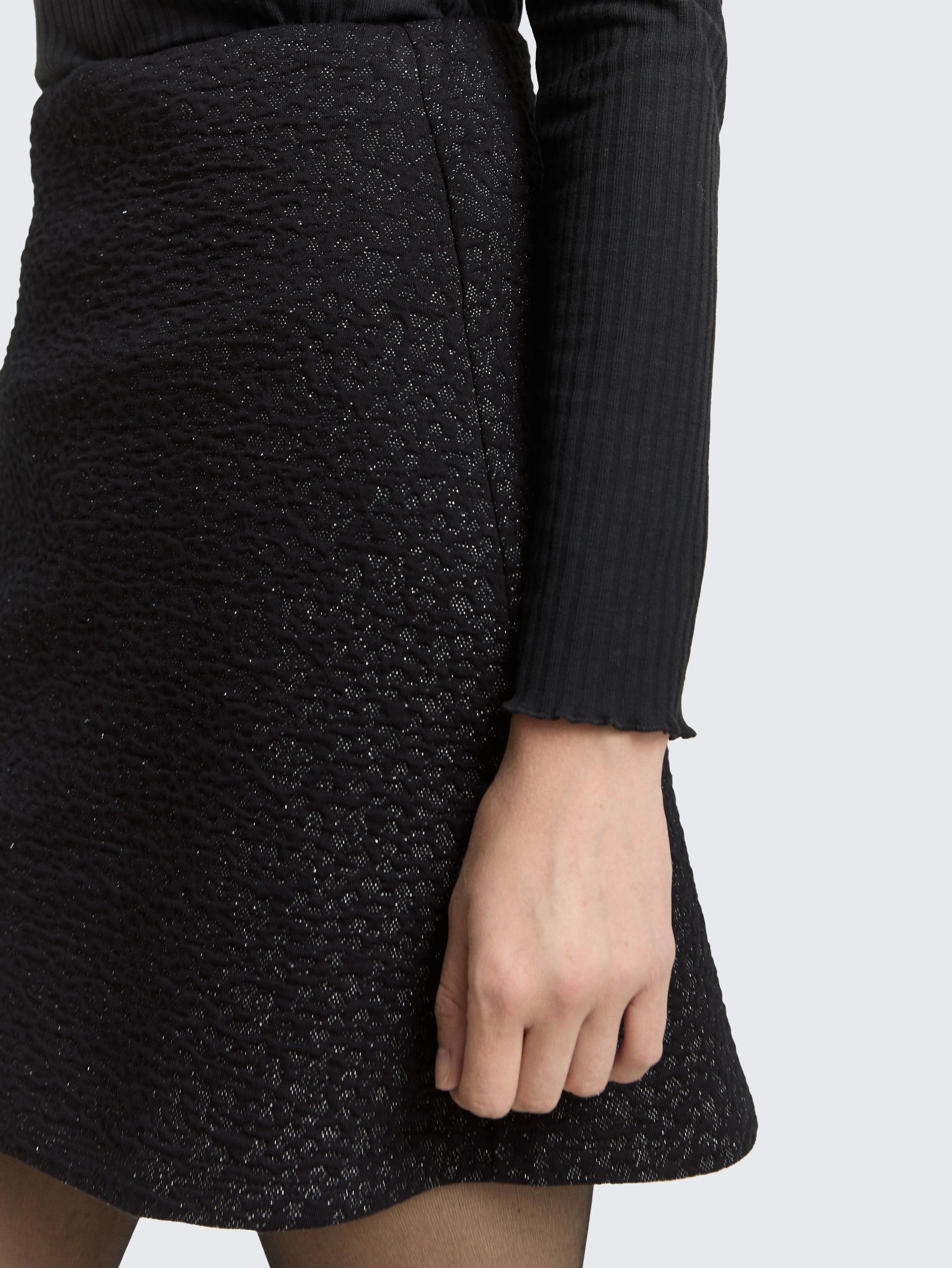 Tom Tailor_0_Mini Skirt with Glitter Effect_1049240_34029_04