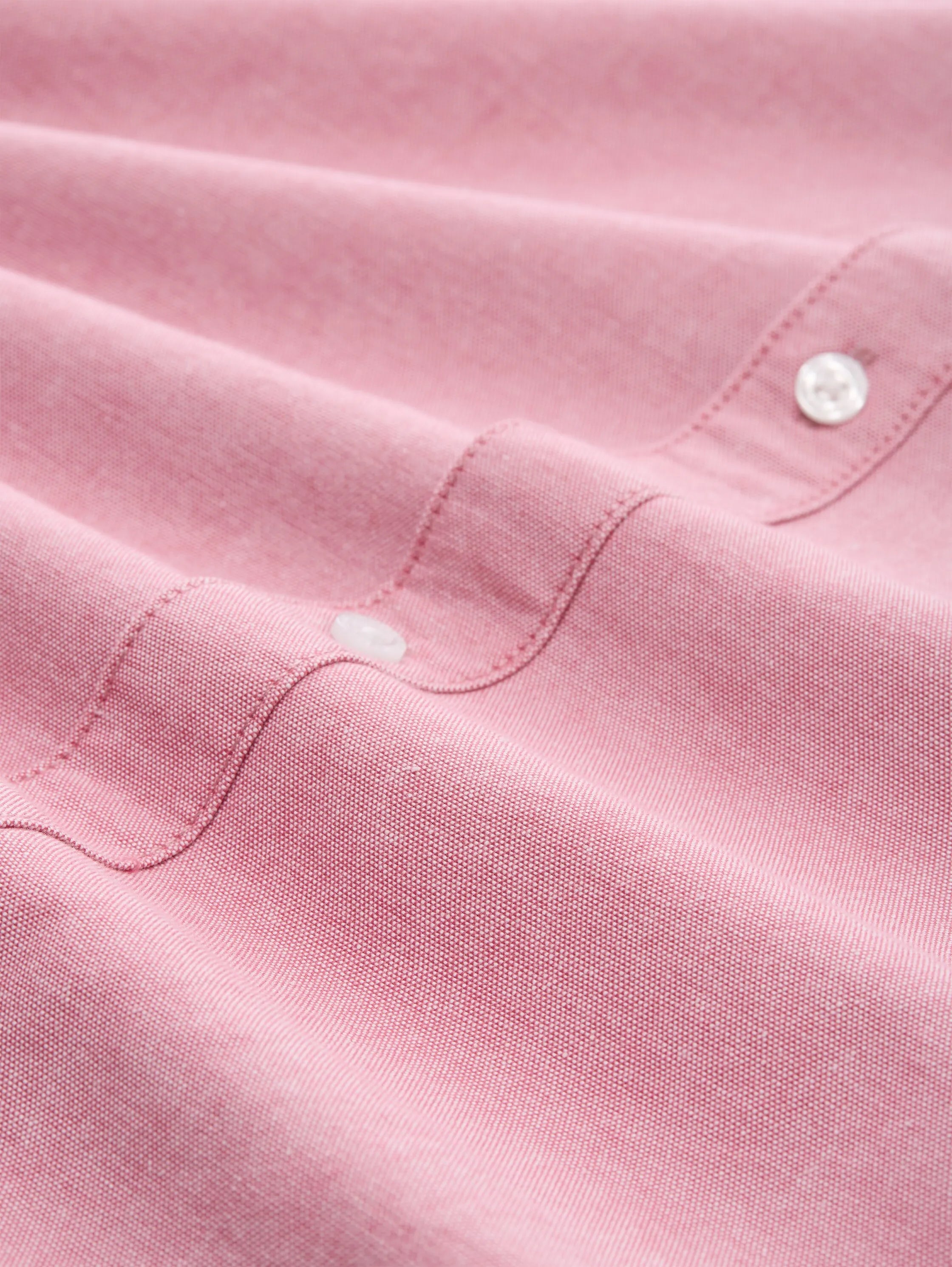Denim Tom Tailor Baroque Rose Chambray Men Oxford Shirt with Logo Embroidery SKU: 1049661_39533 Image 05