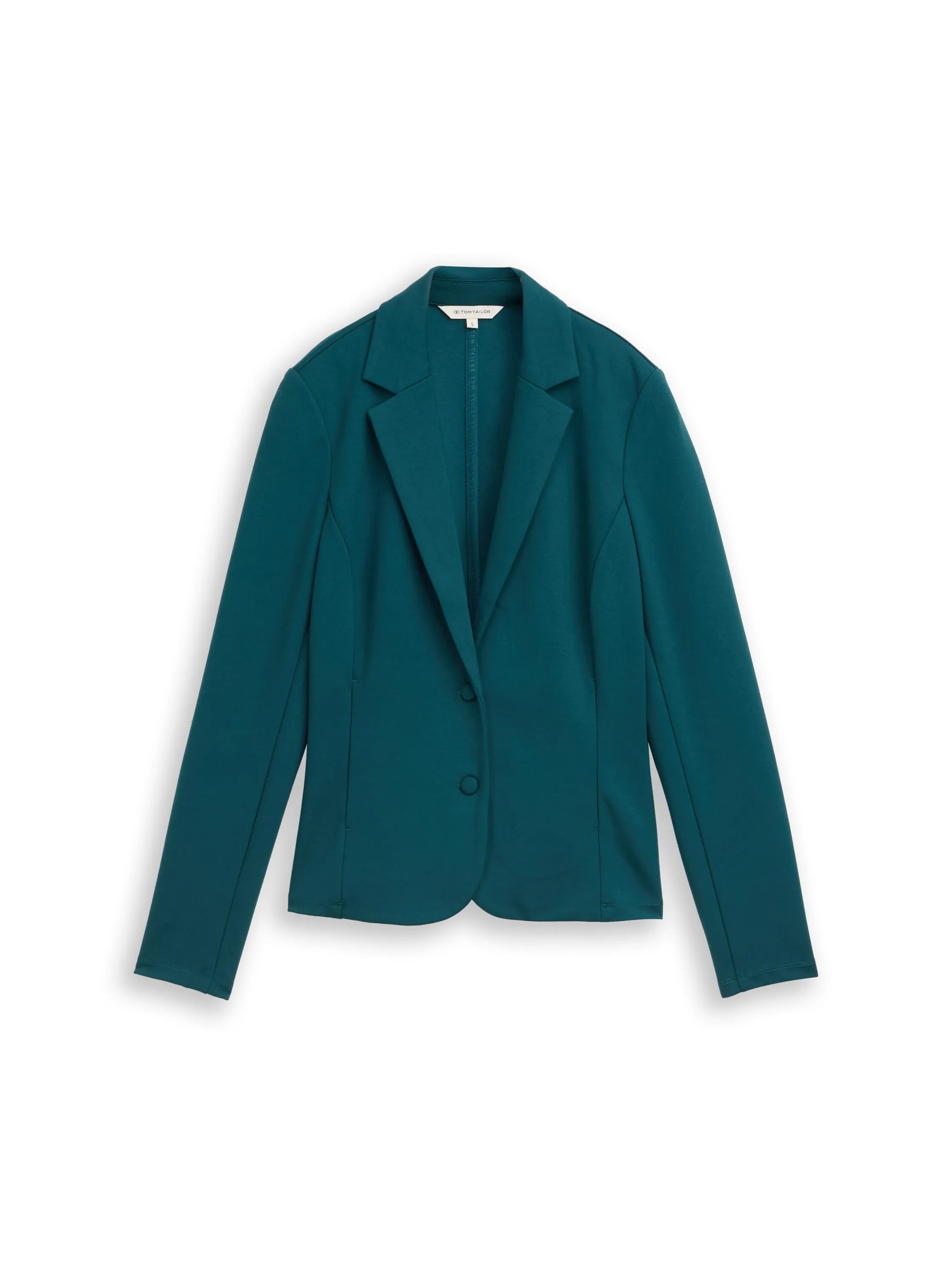 Tom Tailor Deep Meadow Green Women Slim Fit Blazer with Slit Pockets SKU: 1049772_12818 Image 06