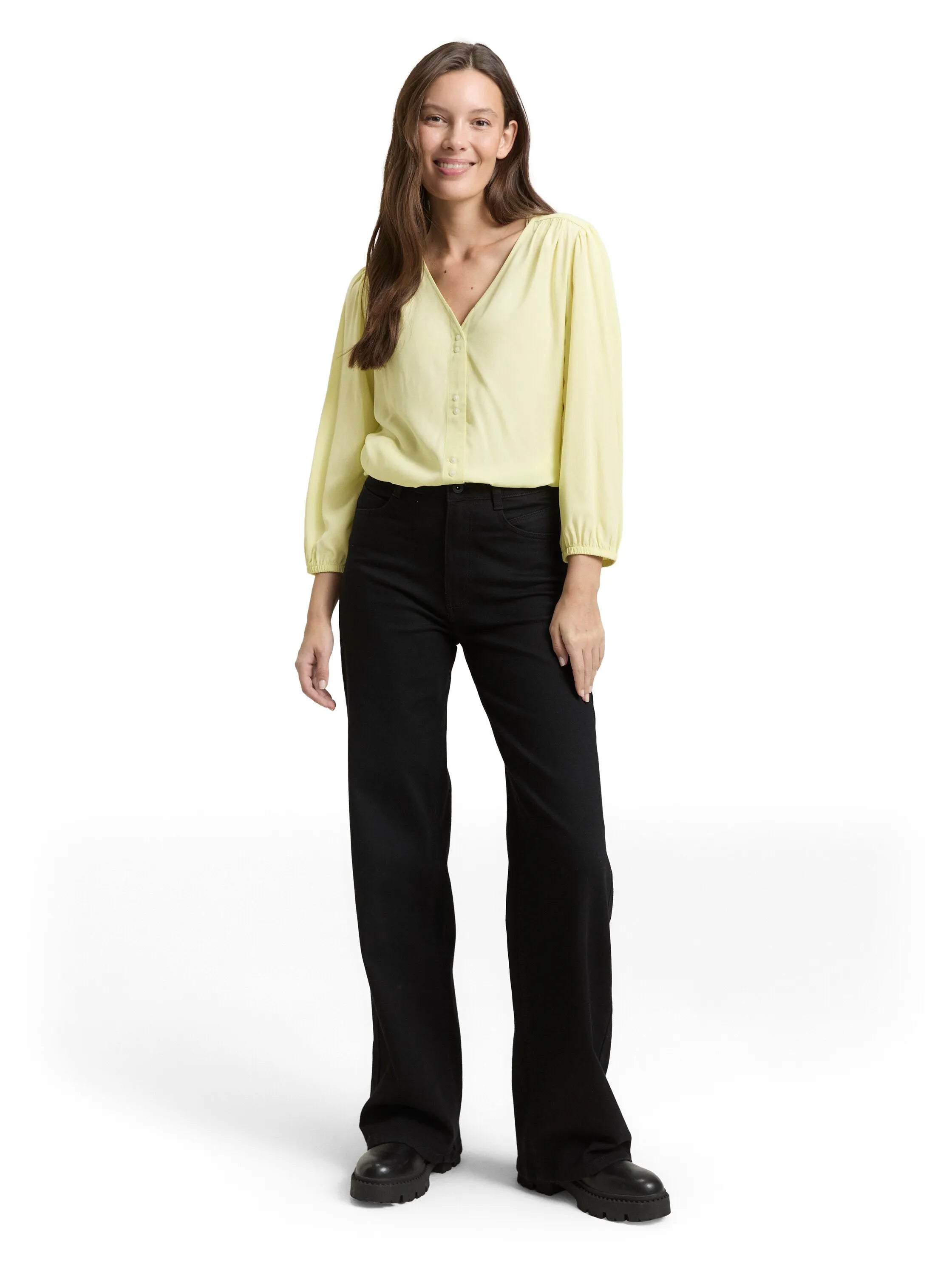 Tom Tailor Soft Lemon Women Viscose Blouse SKU: 1049794_38887 Image 01