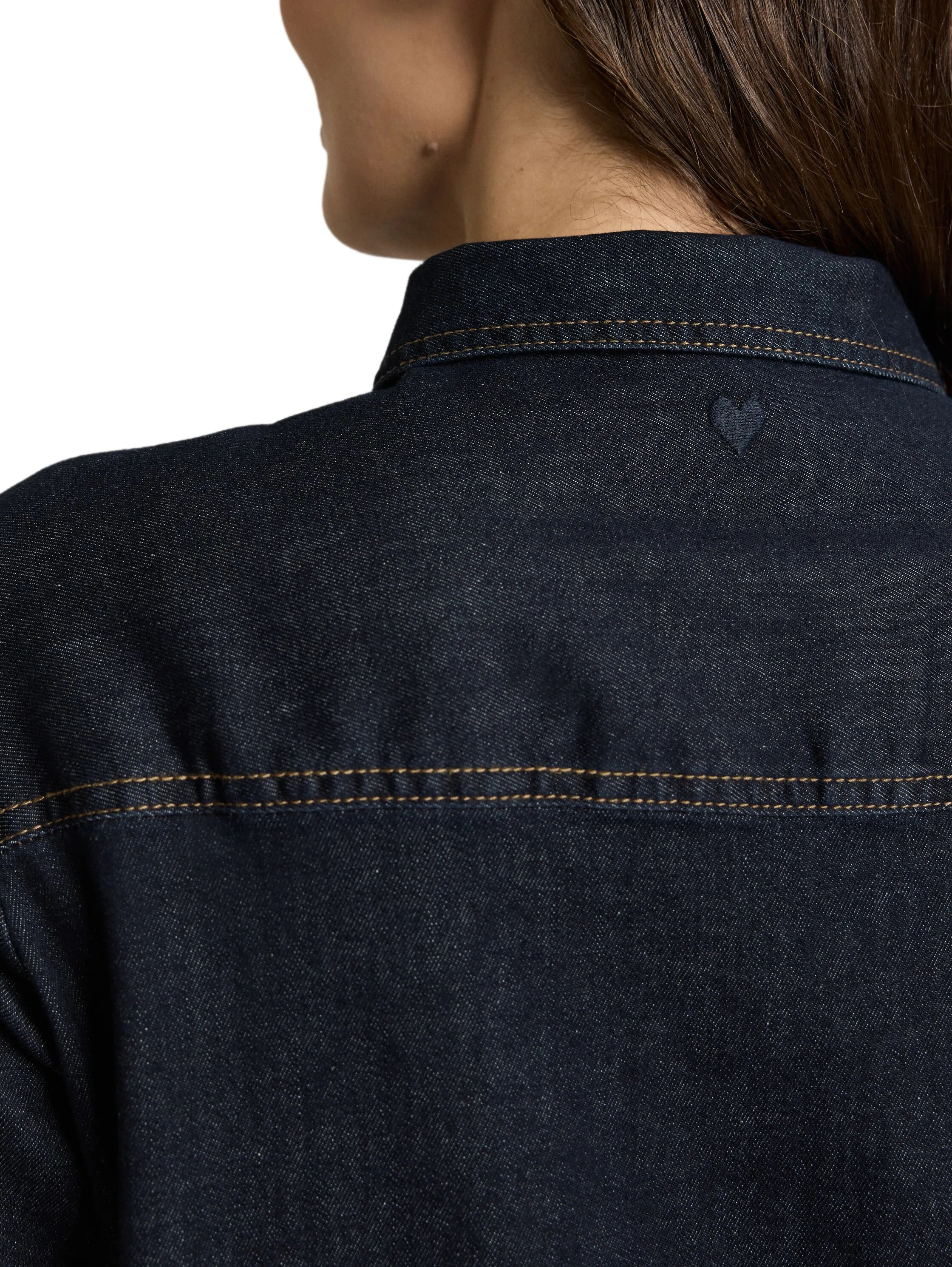 Tom Tailor Deep Blue Denim Women Denim Dress with Breast Pockets SKU: 1049855_38644 Image 04