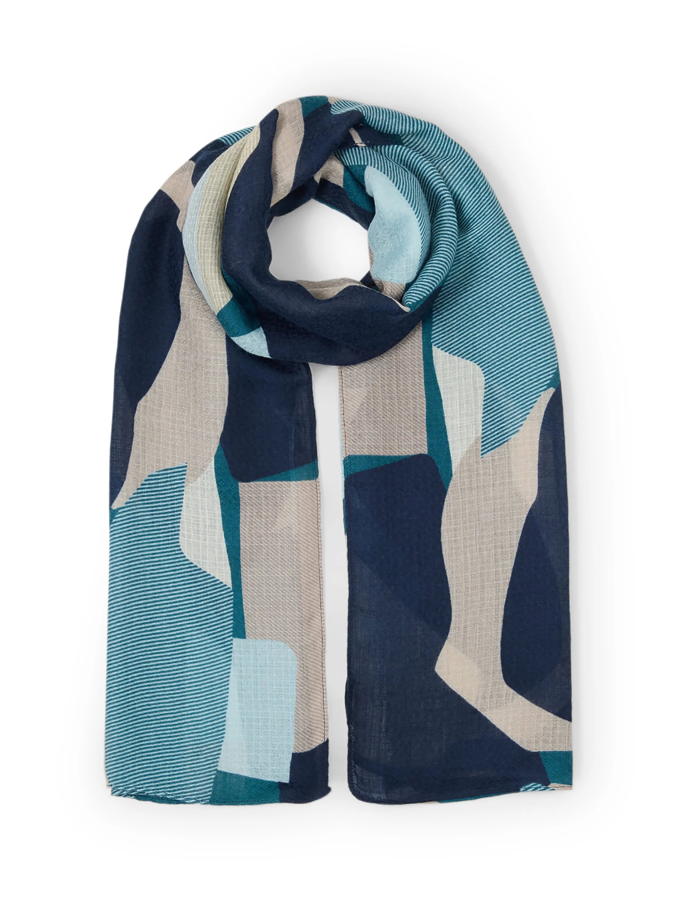 Tom Tailor Abstract Stripe Print Women Scarf with Print SKU: 1049857_39722 Image 03