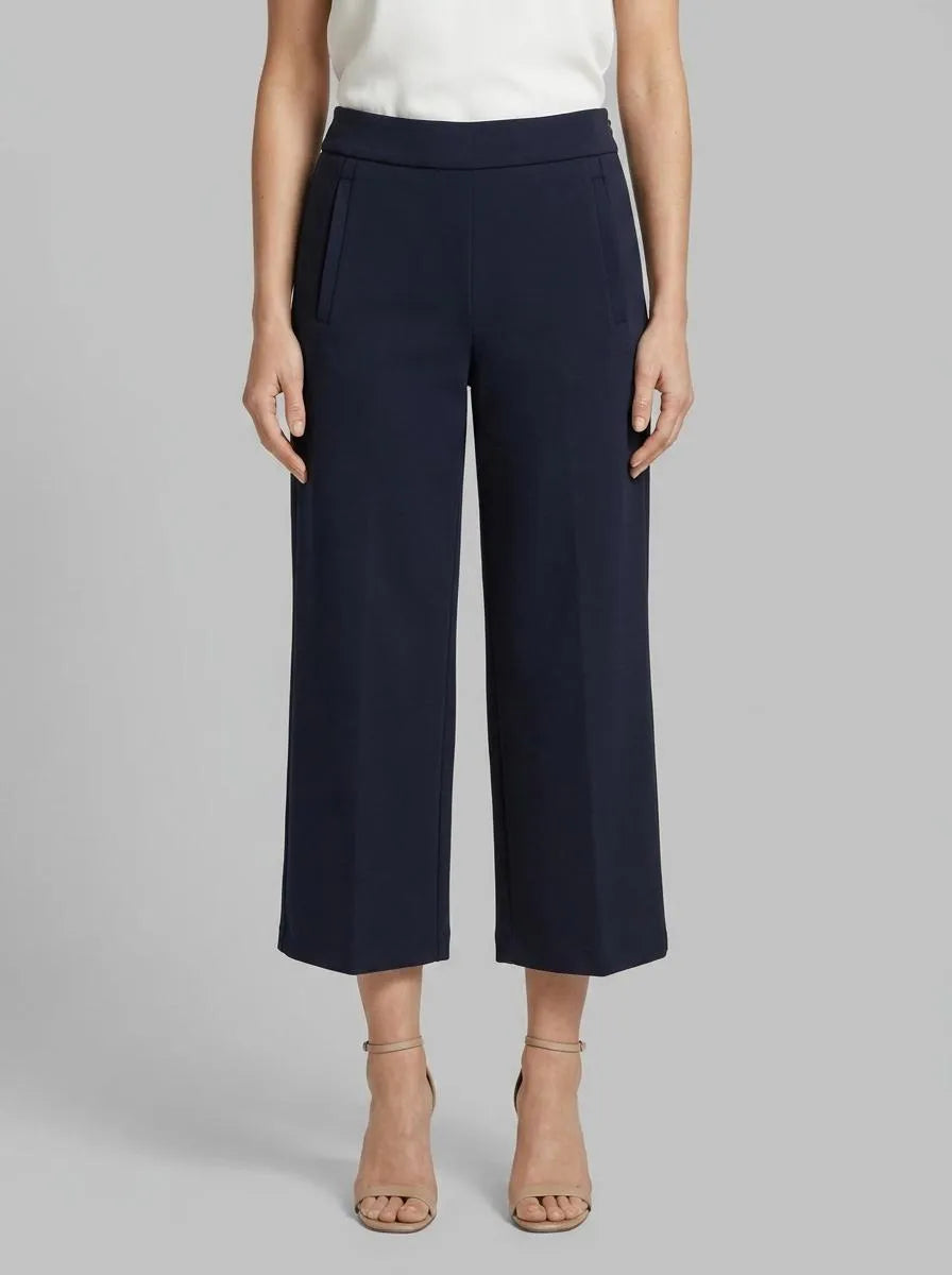 Tom Tailor Sky Captain Blue Women Ttmia Straight Cropped Trousers SKU: 1049981_10668 Image 00