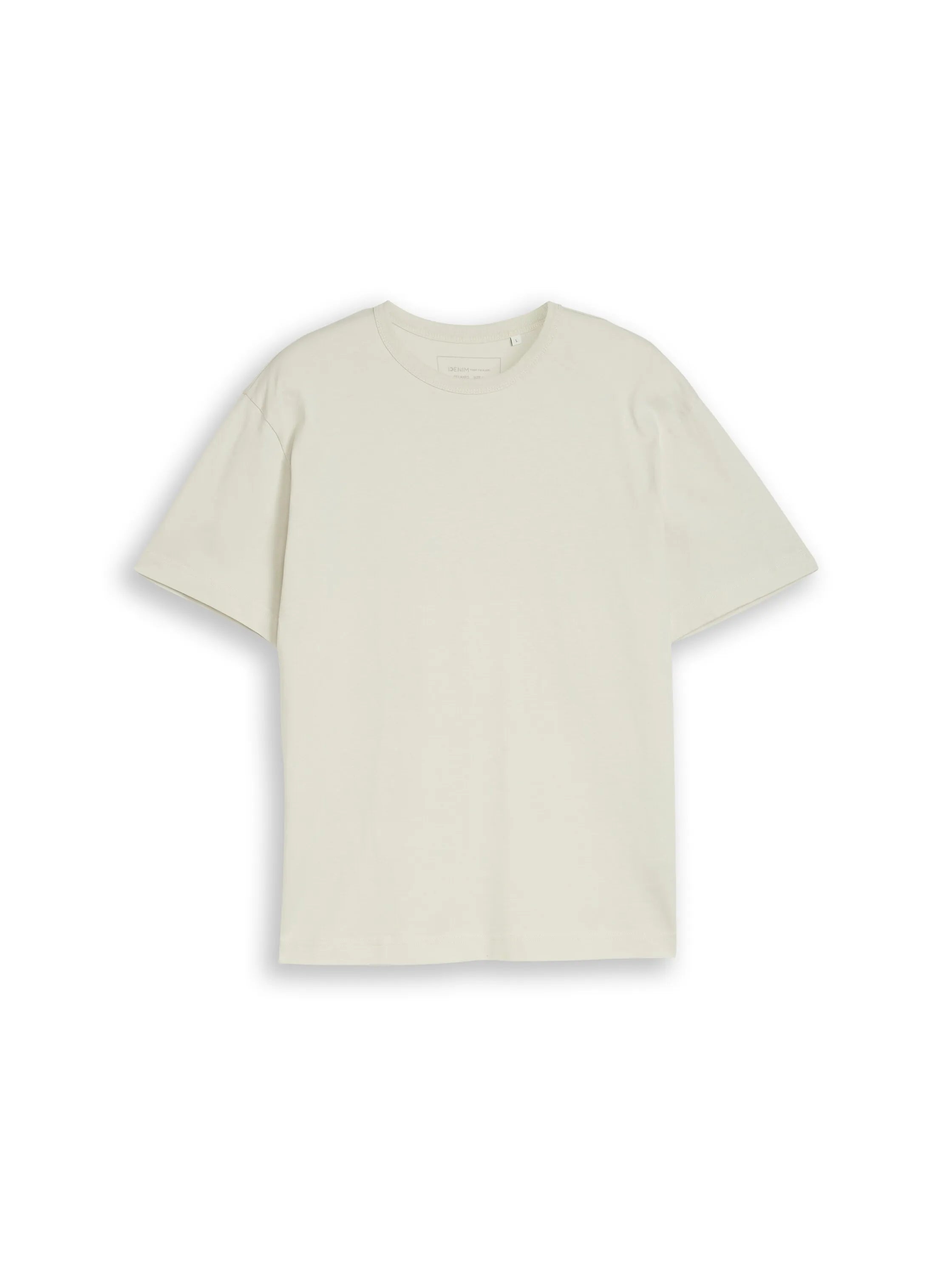 Denim Tom Tailor Greyish White Men Relaxed Fit Cotton T-Shirt SKU: 1050260_32257 Image 01