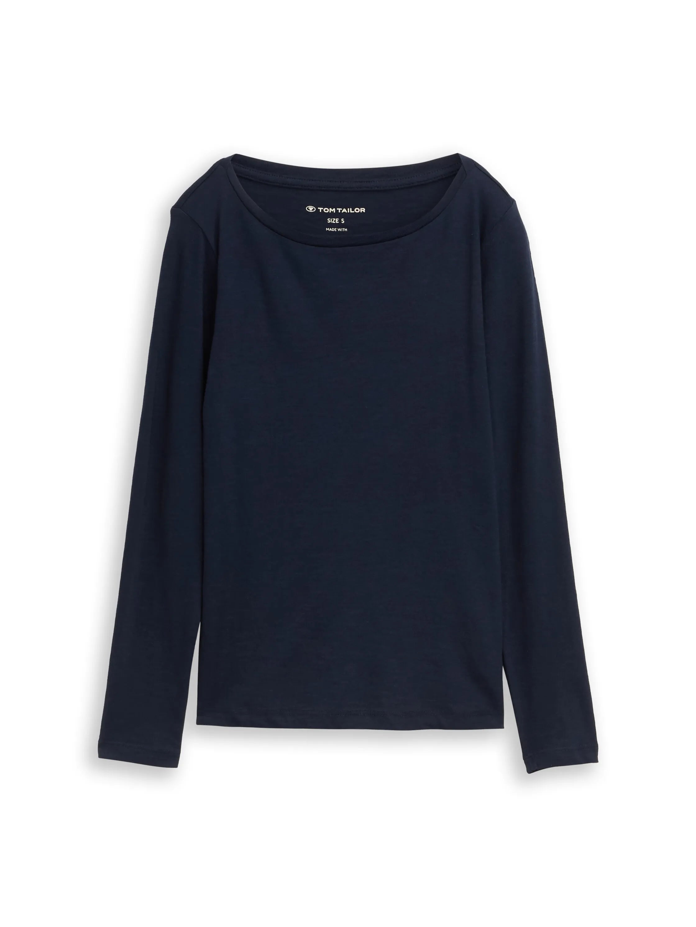 Tom Tailor Sky Captain Blue Women Basic Long-Sleeved Cotton Shirt SKU: 1050419_10668 Image 06