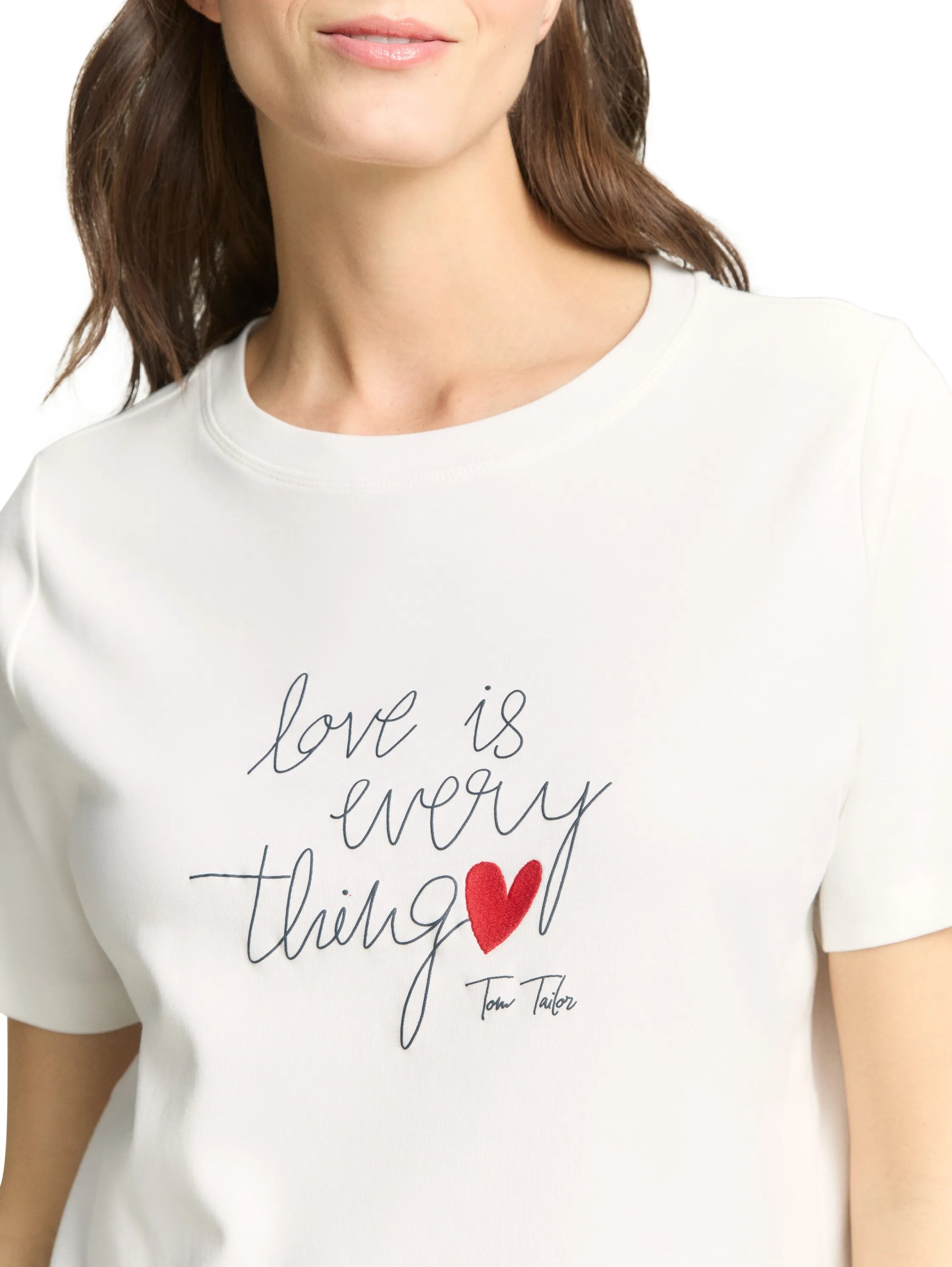 Tom Tailor Whisper White Women Cotton T-Shirt SKU: 1050426_10315 Image 05