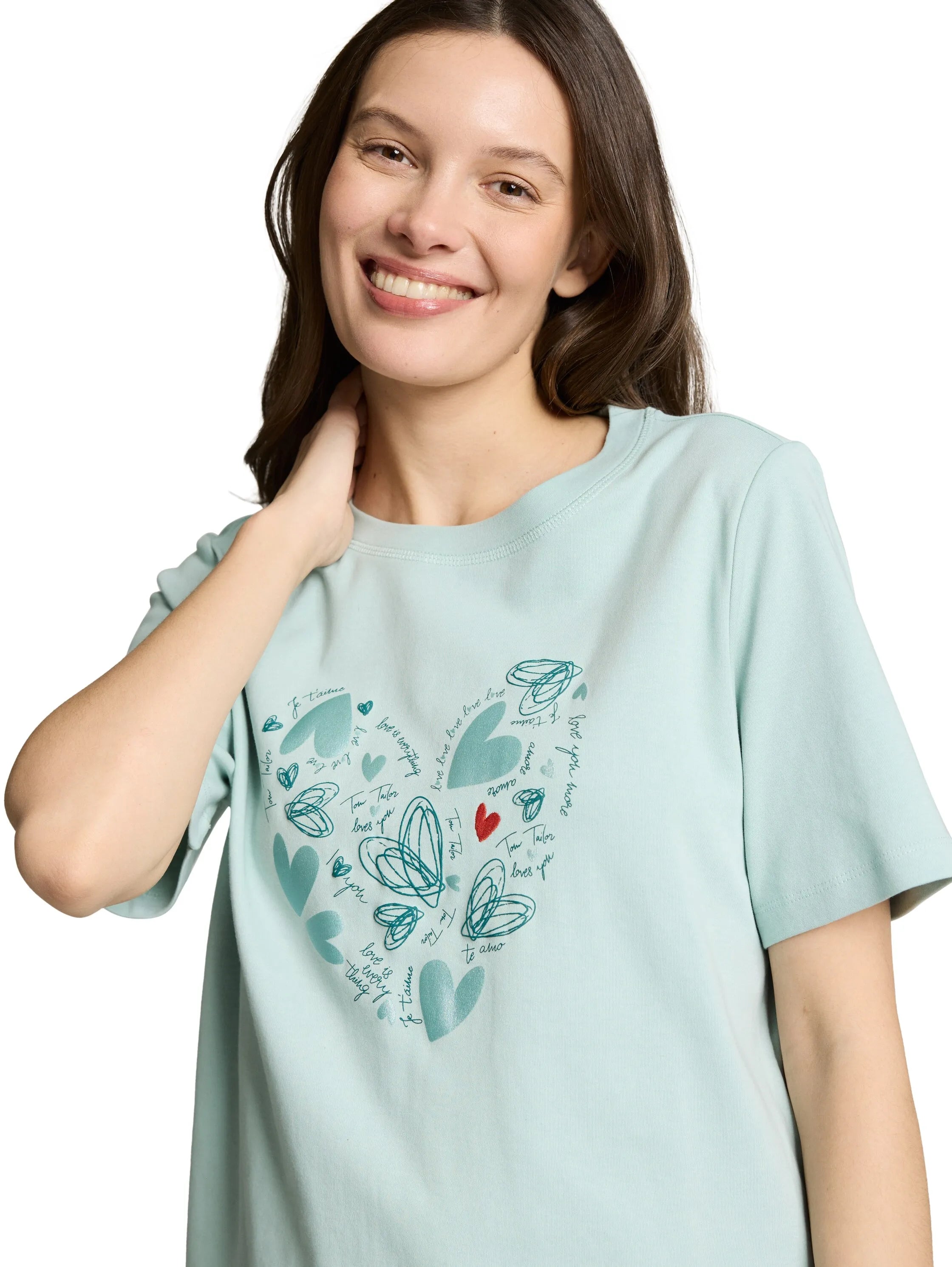 Tom Tailor Blue Haze Women Cotton T-Shirt SKU: 1050426_38784 Image 04