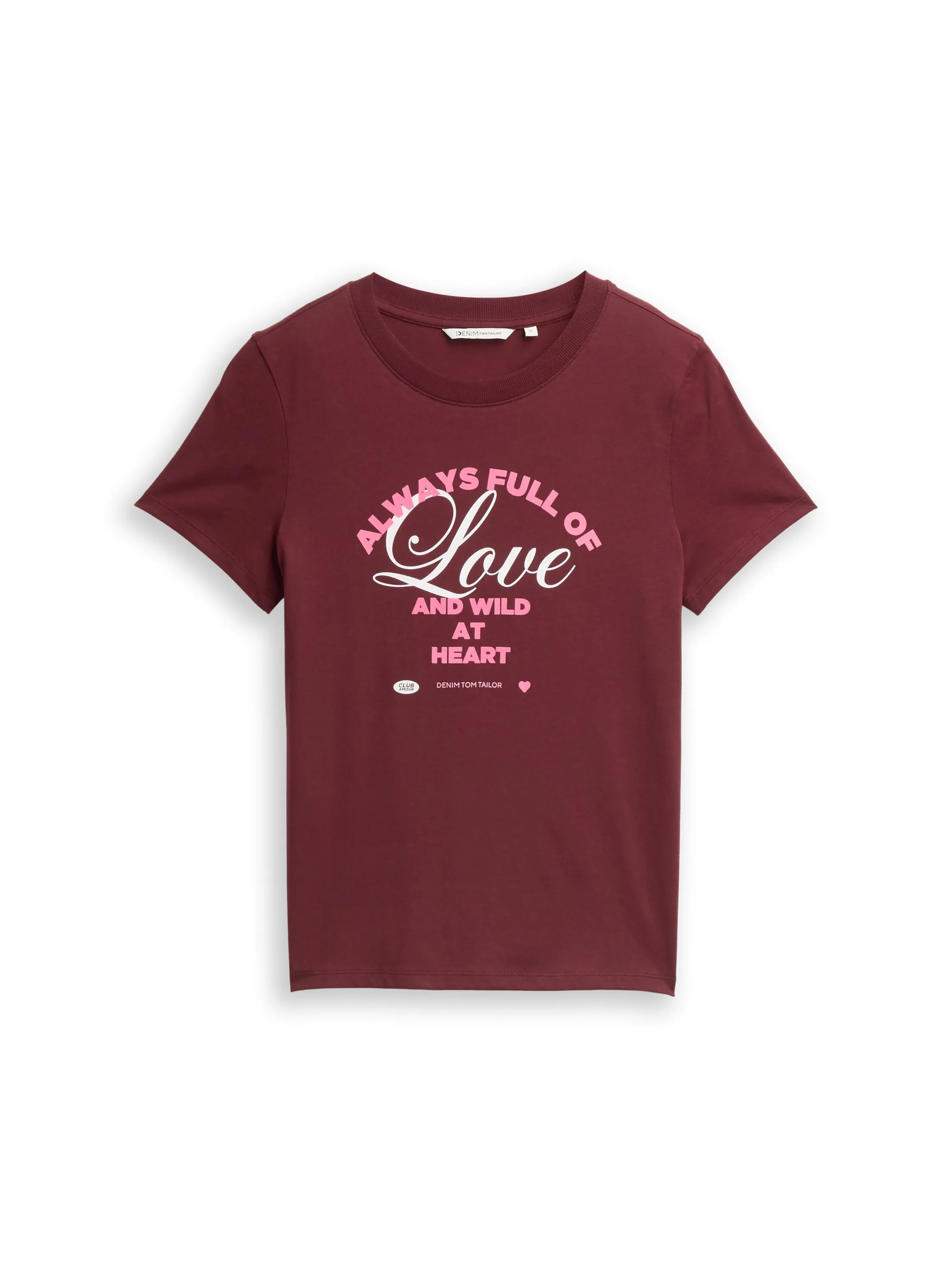 Denim Tom Tailor Tawny Port Red Women Cotton T-Shirt SKU: 1050484_10574 Image 06