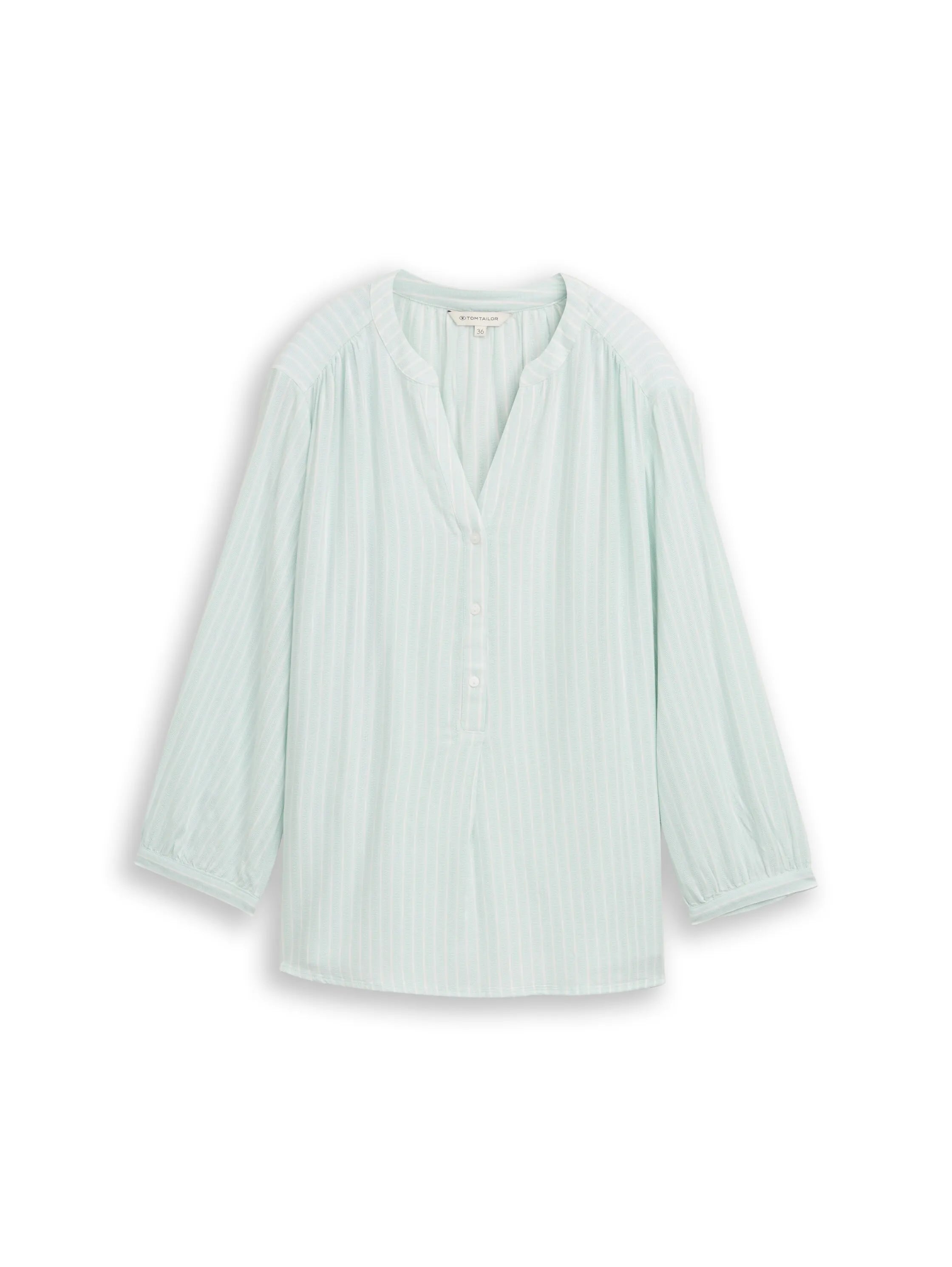 Tom Tailor Blue Haze White Stripe Women Striped Blouse SKU: 1050771_39661 Image 06