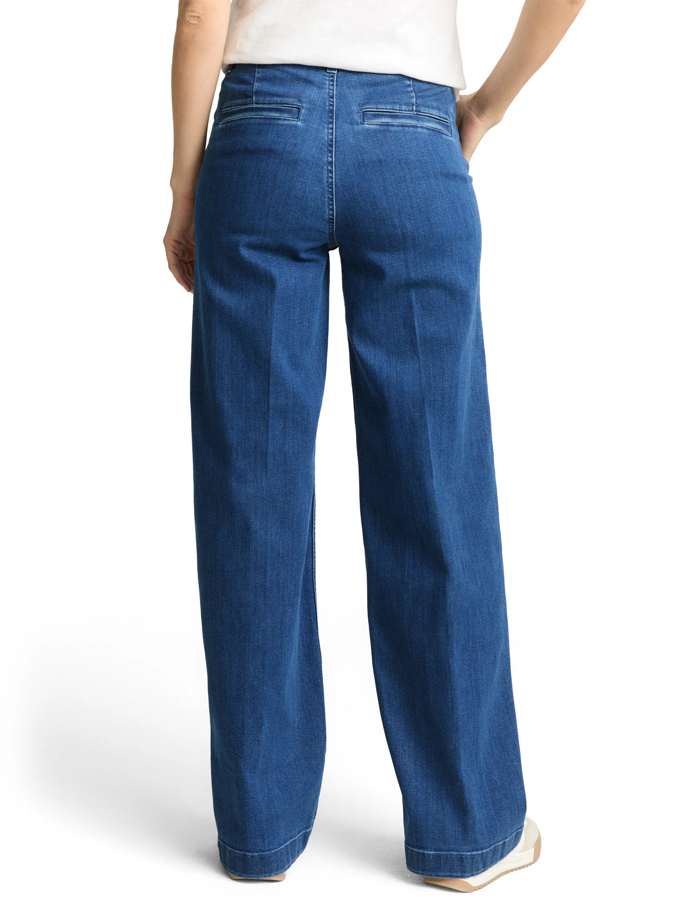 Tom Tailor Mid Stone Bright Blue Denim Women Ttmadina Wide Jeans SKU: 1051373_10152 Image 02