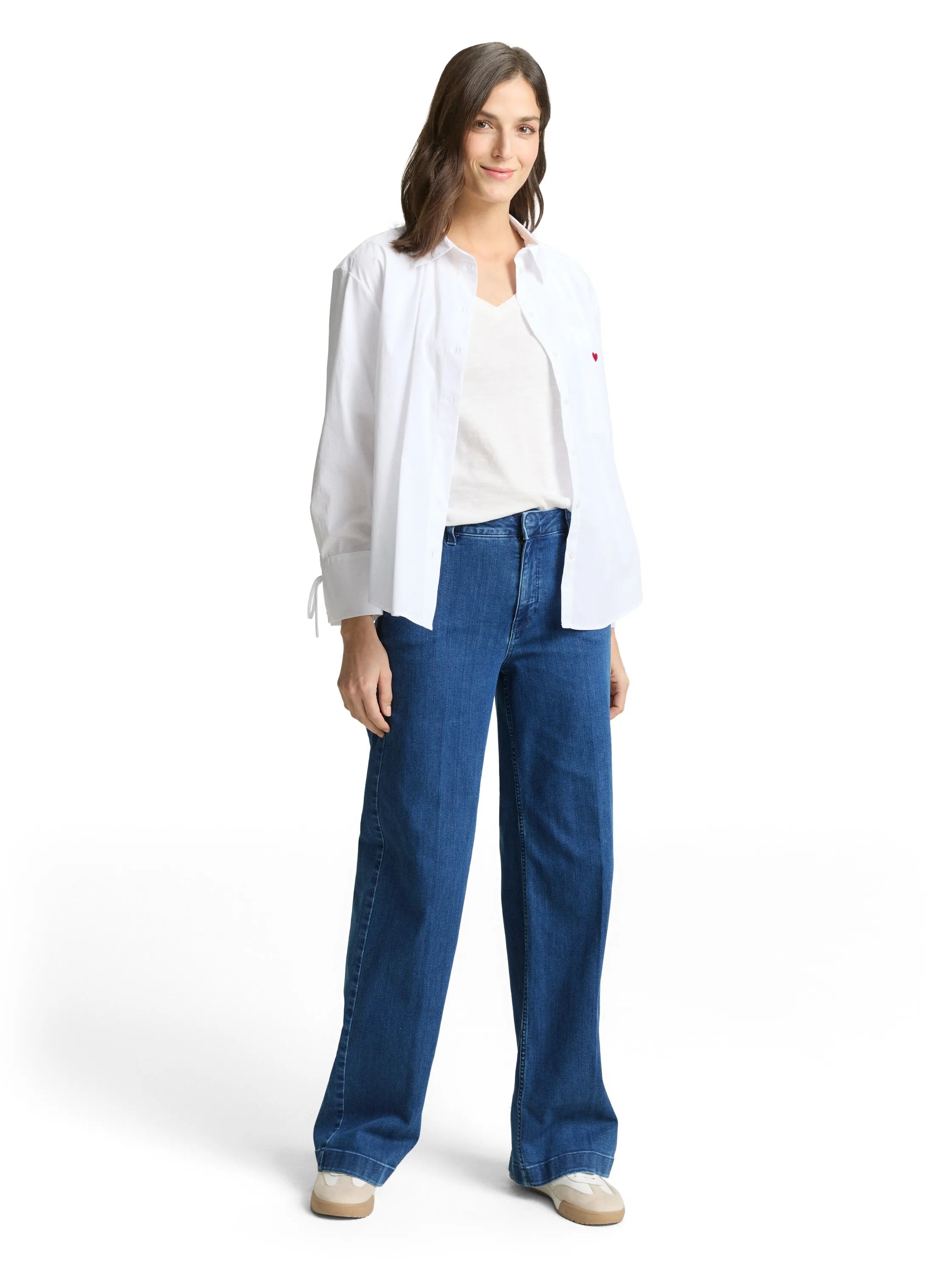 Tom Tailor Mid Stone Bright Blue Denim Women Ttmadina Wide Jeans SKU: 1051373_10152 Image 03