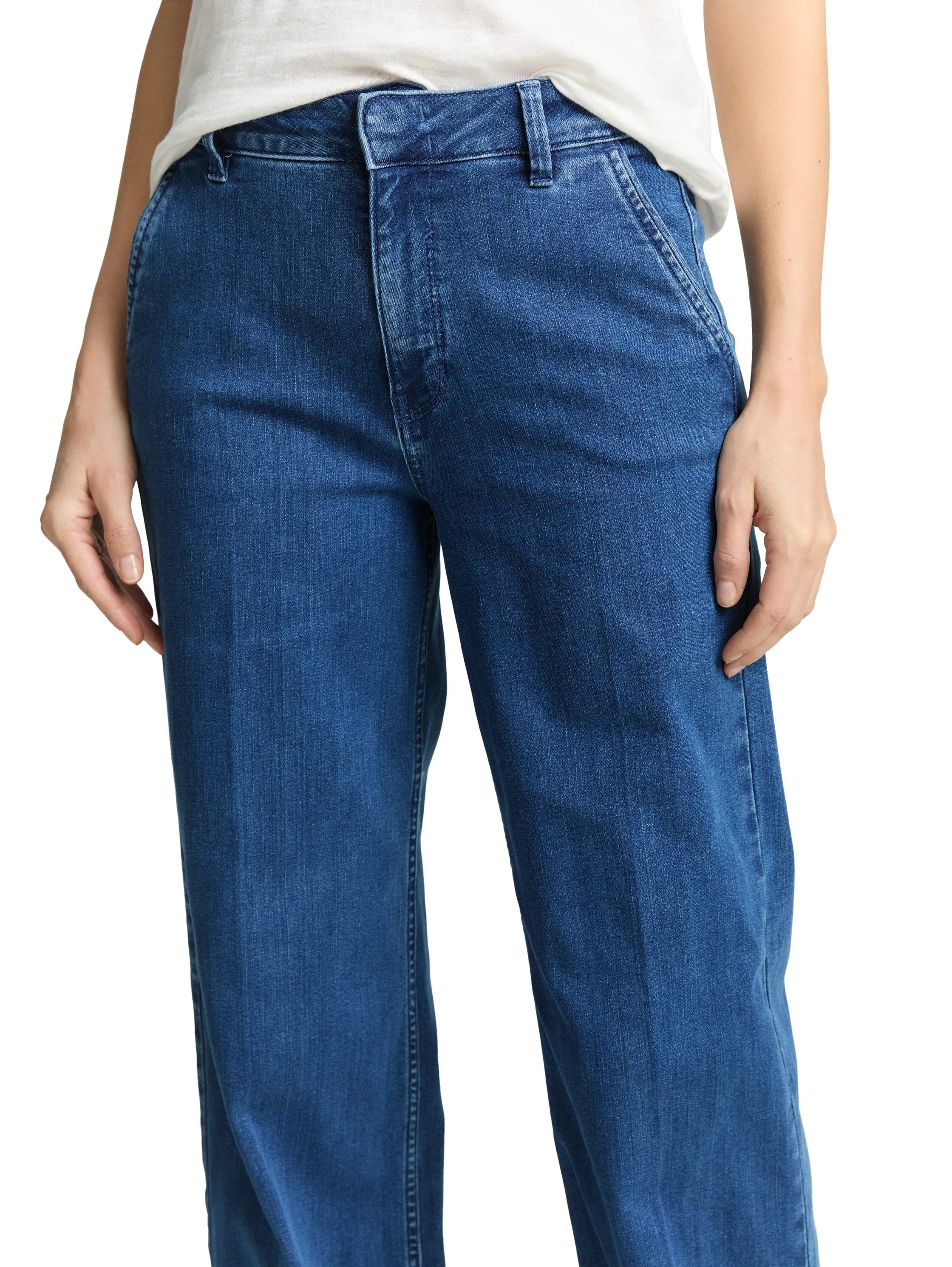 Tom Tailor Mid Stone Bright Blue Denim Women Ttmadina Wide Jeans SKU: 1051373_10152 Image 04