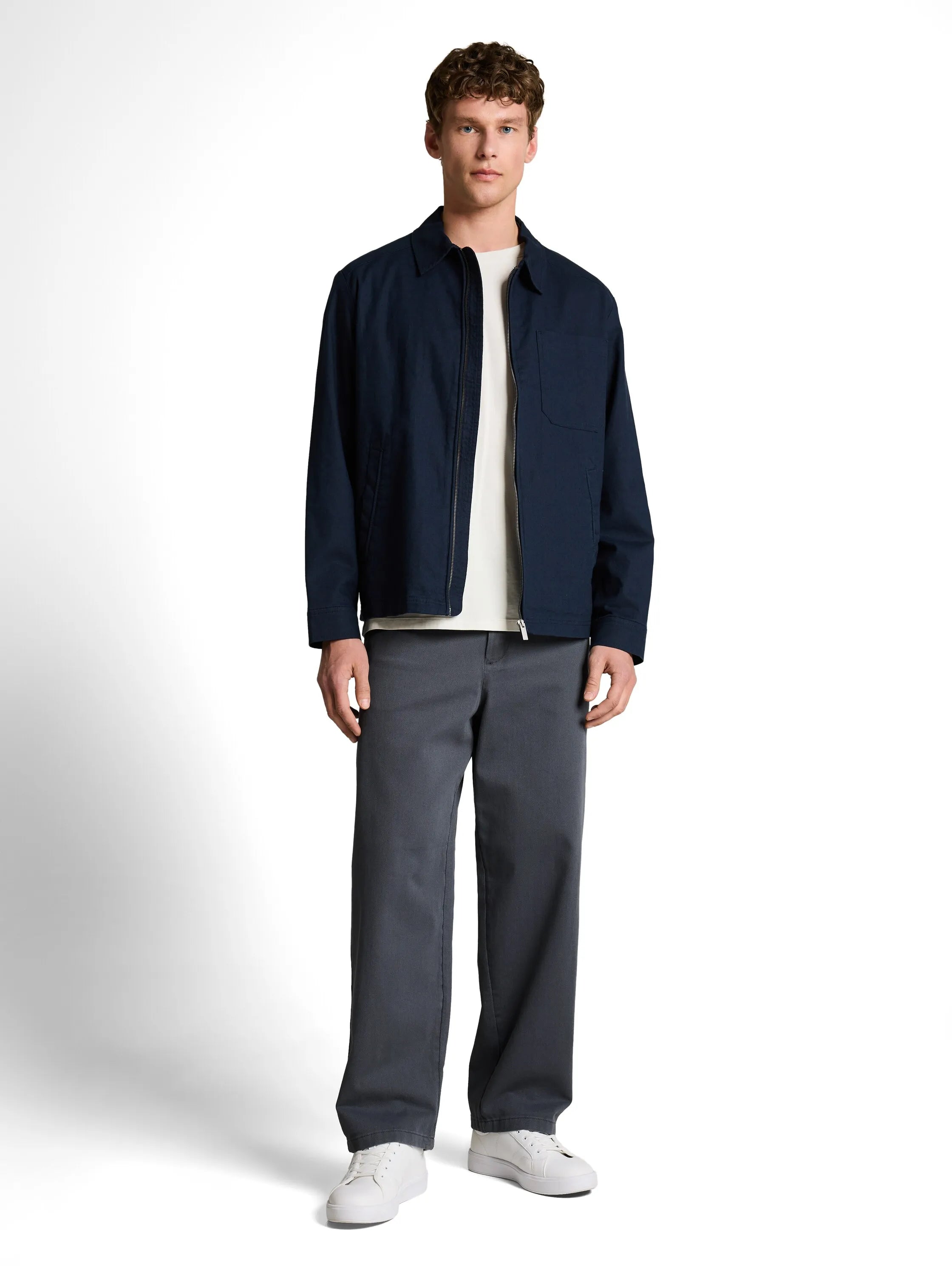 Denim Tom Tailor Urban Medium Grey Men Ttloose Cotton Chino Trousers SKU: 1051897_21756 Image 03