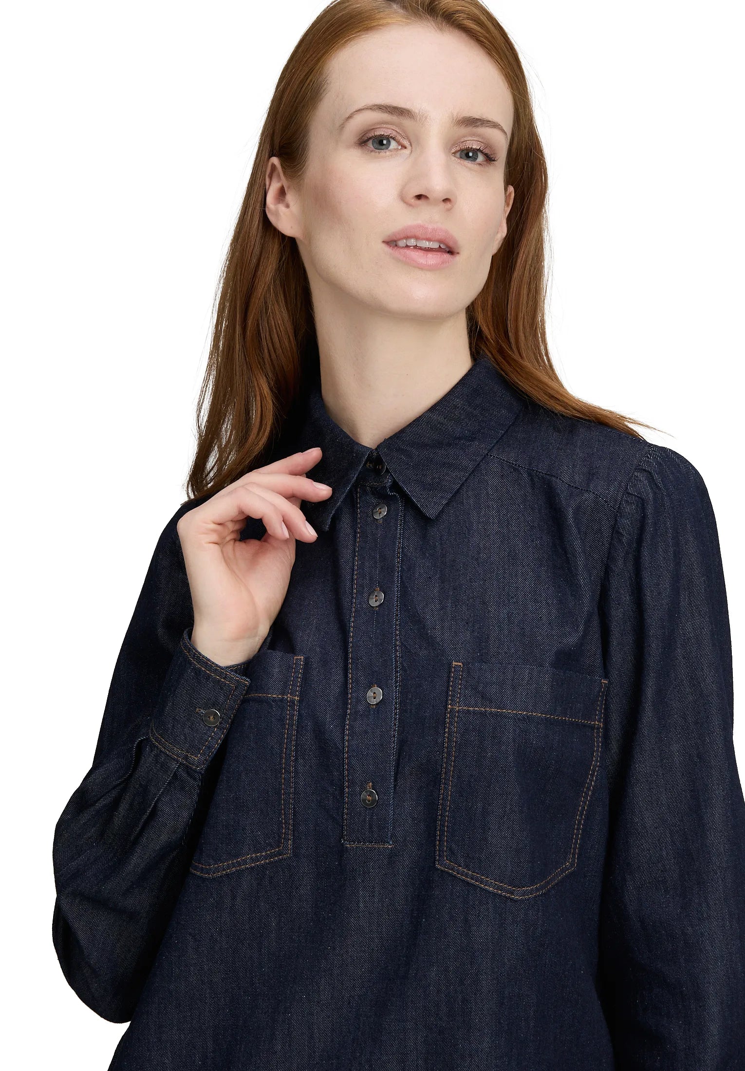 Betty Barclay_Dark Blue Denim_Short Denim Dress 1/1 Sleeve_1067-3130_8620_06