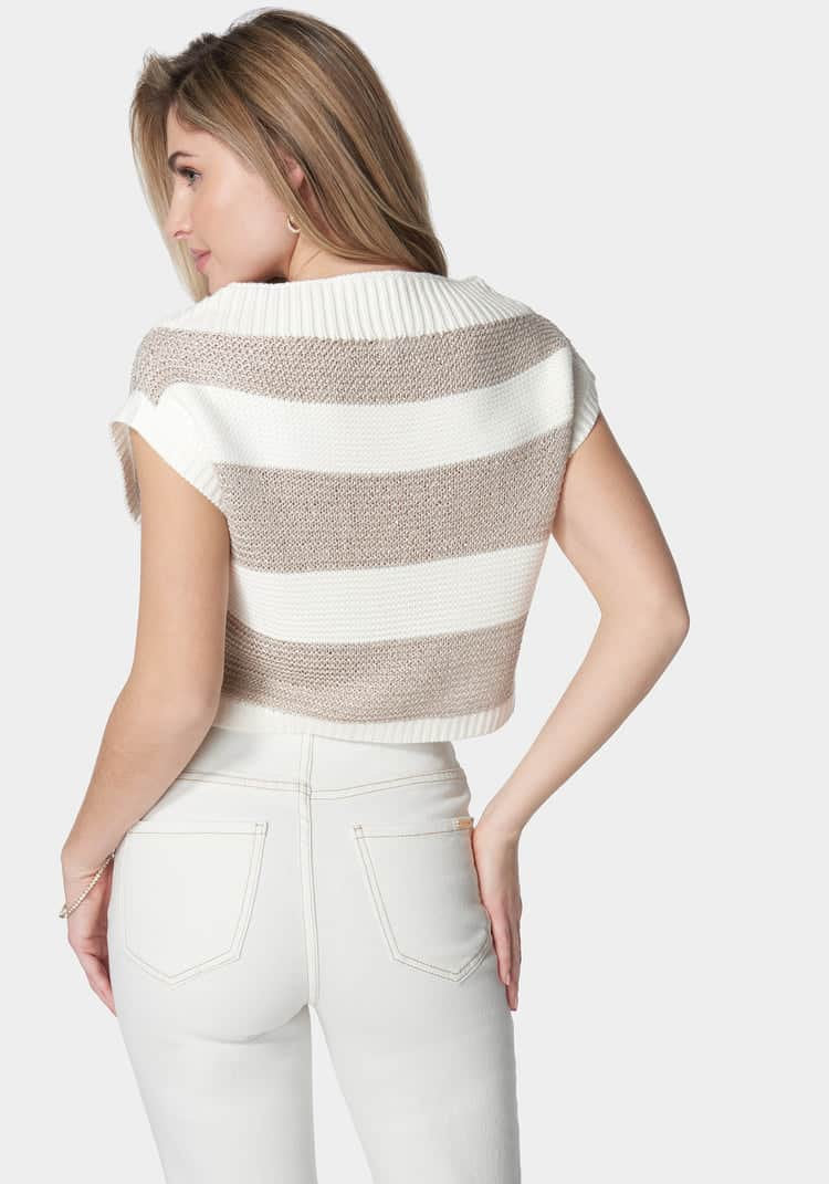 Drop Shoulder Sequin Detail Sweater Top_107174_White Alyssum-Taupe_03