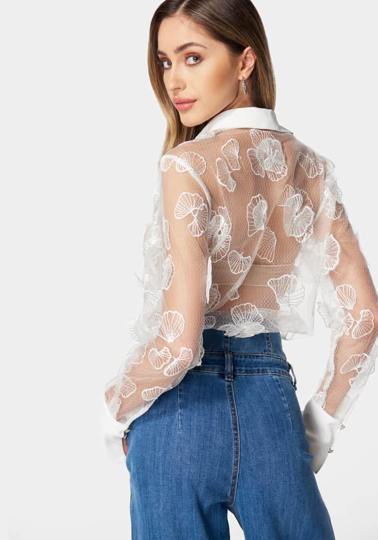 Applique Detail Button Down Bodysuit_107889_WHITE ALYSSUM_03