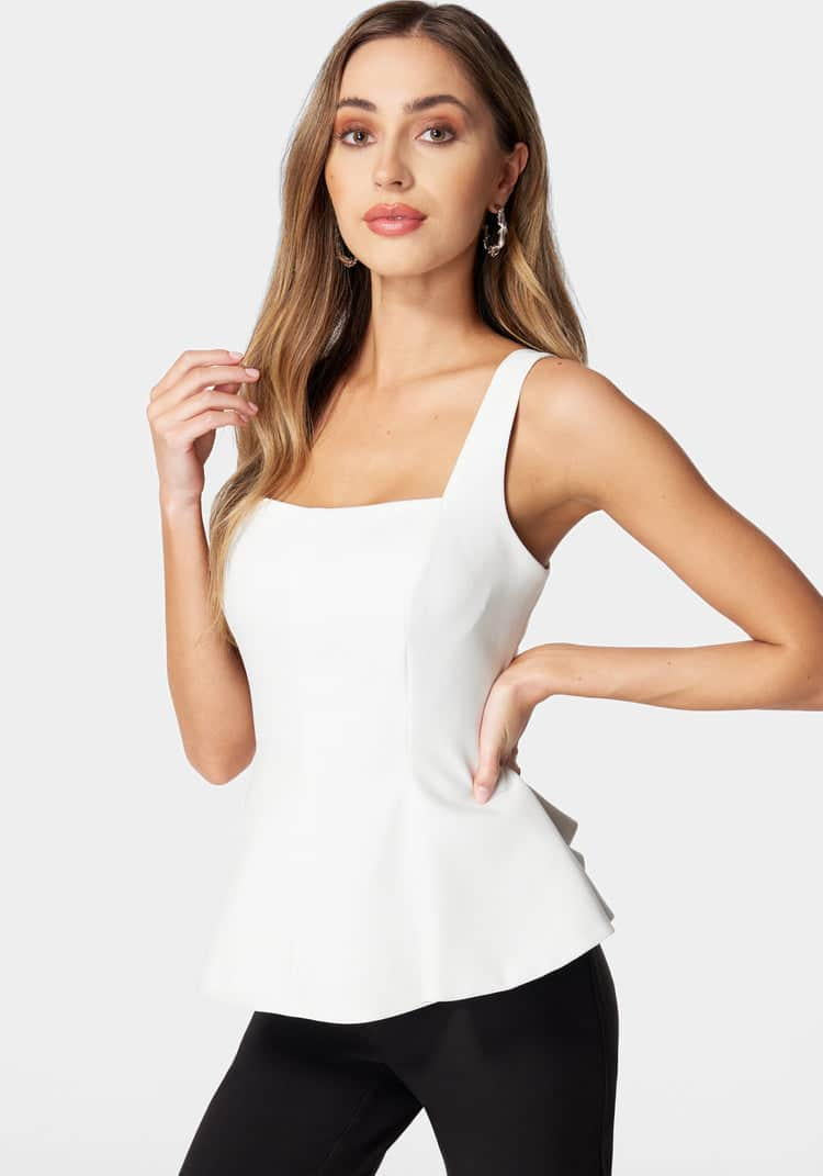 Thin Strap Peplum Top_107890_WHITE ALYSSUM_02