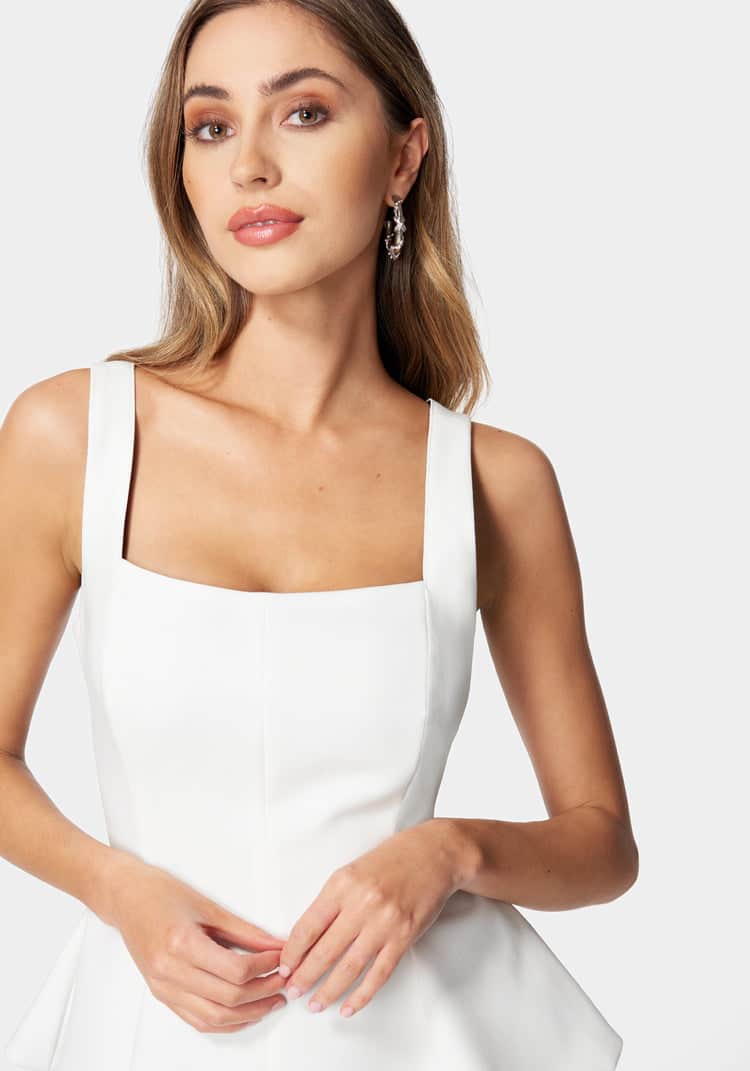 Thin Strap Peplum Top_107890_WHITE ALYSSUM_04