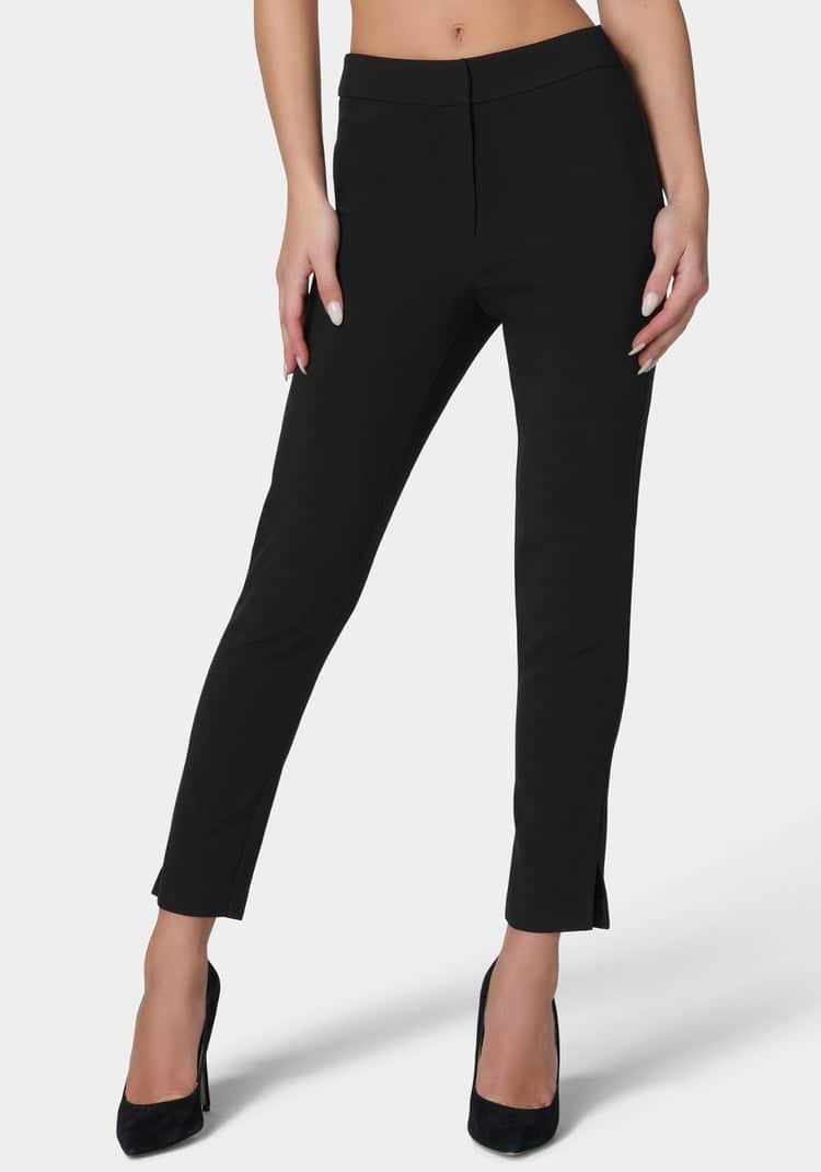 High Waist Slim Leg Pant_107895_BLACK_01