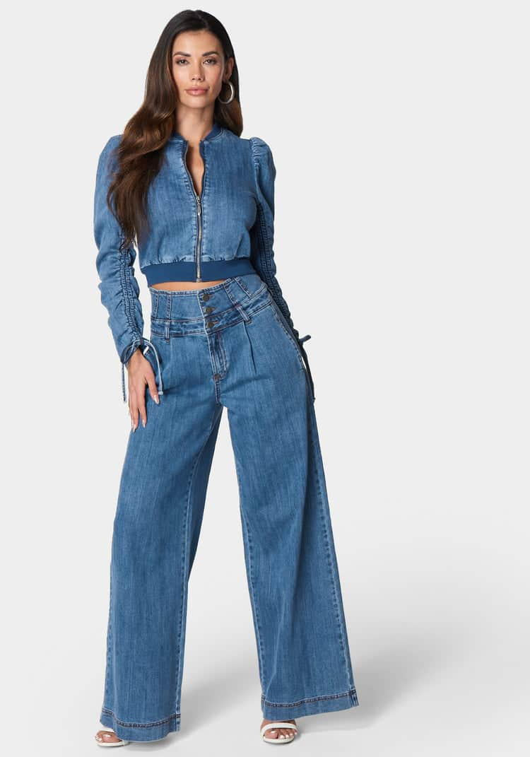 High Waisted Build Up Corset Ultra Wide Leg Jeans_107913_MEDIUM BLUE WASH_02