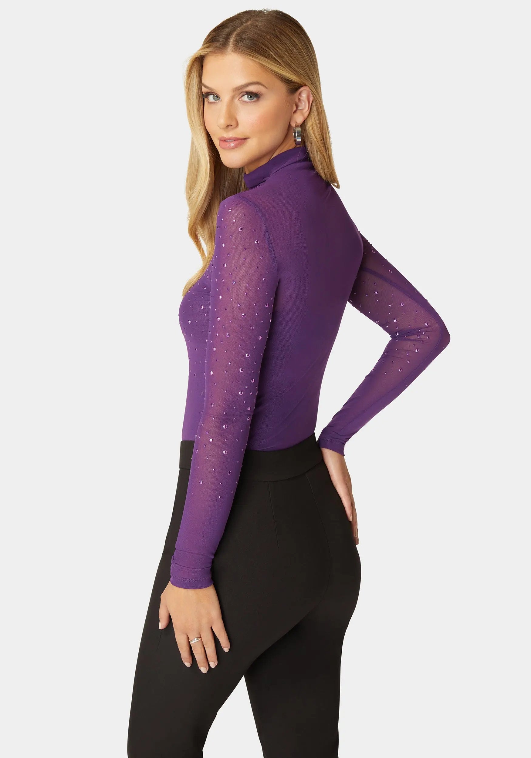 Rhinestone Embellished Mesh Top & Cami_108539_IMPERIAL PURPLE_03