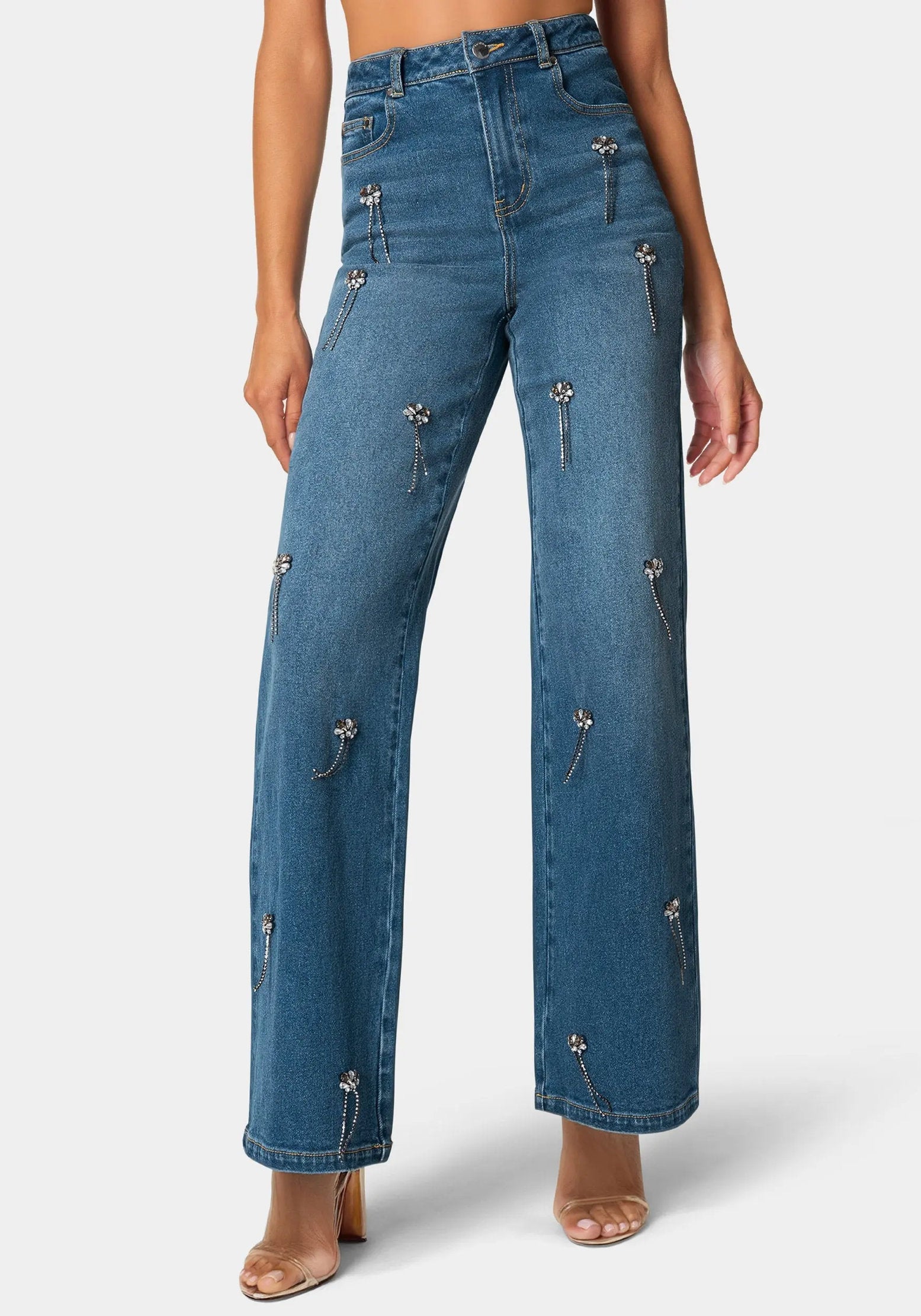 High Waist Clustered Rhinestone Wide Leg Jeans_108604_PALM SPRING BLUE WASH_02