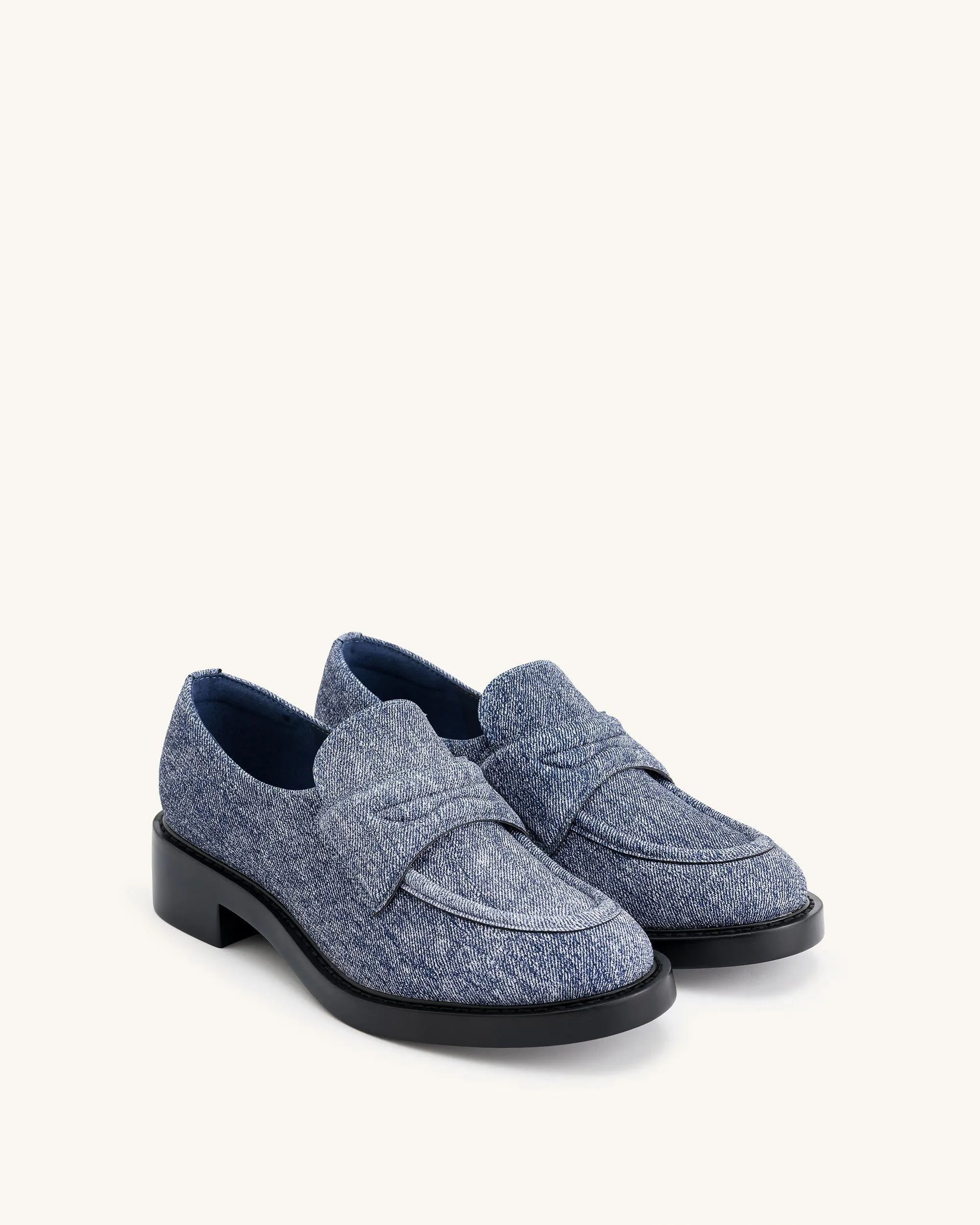 JW PEI_Blue_Micah Denim Embossed Chunky Loafer_10LS01-5_Blue_02
