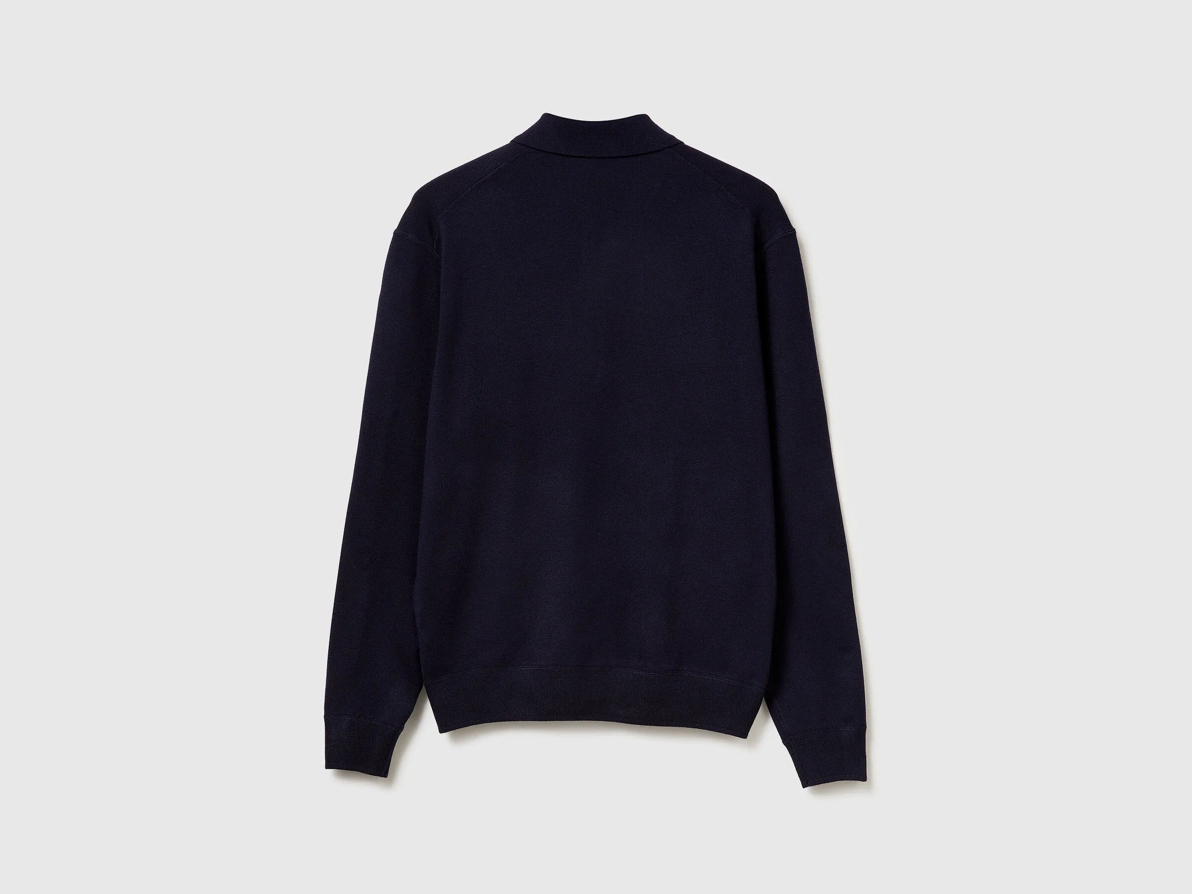 Benetton_Dark Blue_Knit Polo in Viscose Blend_110XU301L_3C1_06