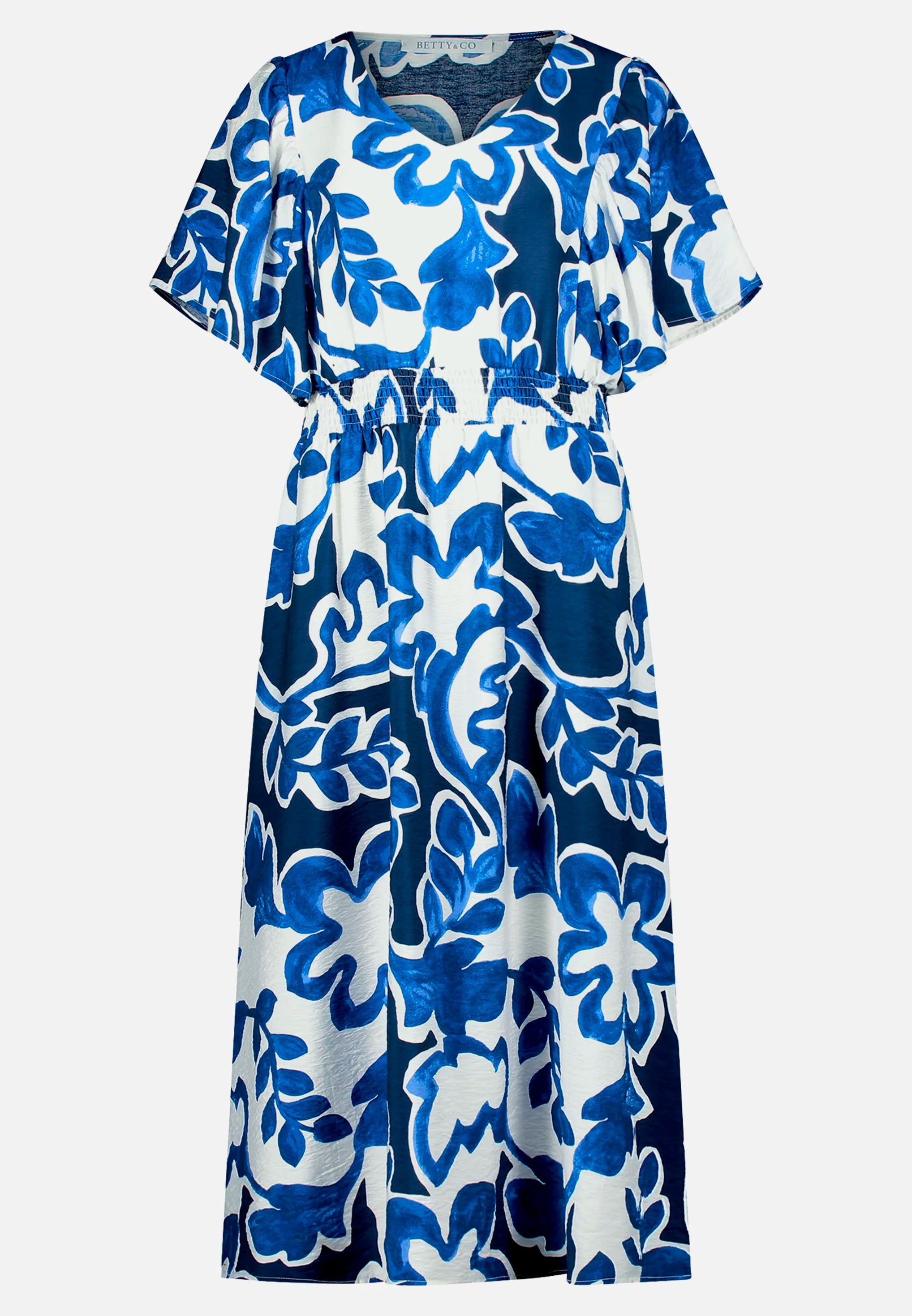 Betty Barclay Cream/Dark Blue Women Summer Dress with Floral Print SKU: 1137-3369_1883 Image 03