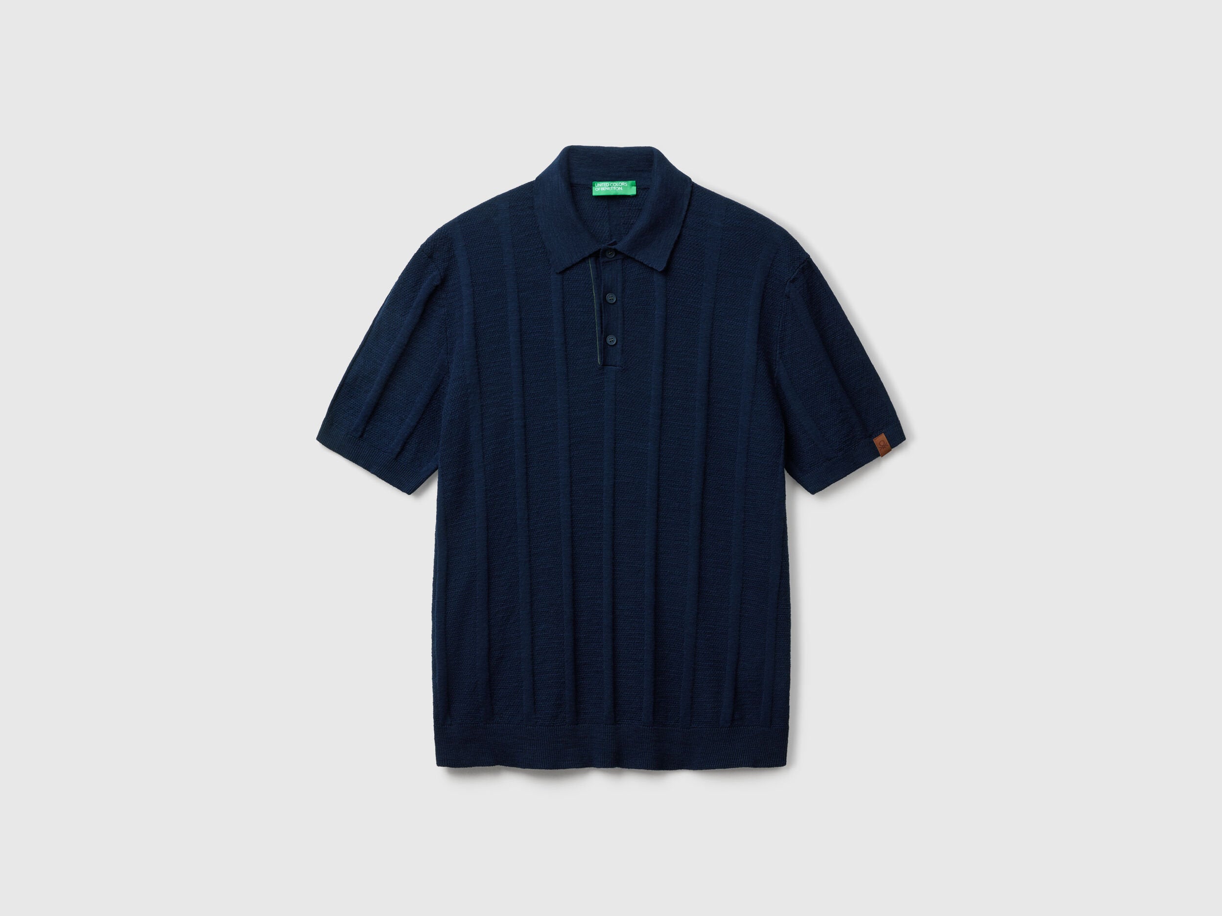 Benetton_Knit Polo in Linen Blend_115GK301G_016_04
