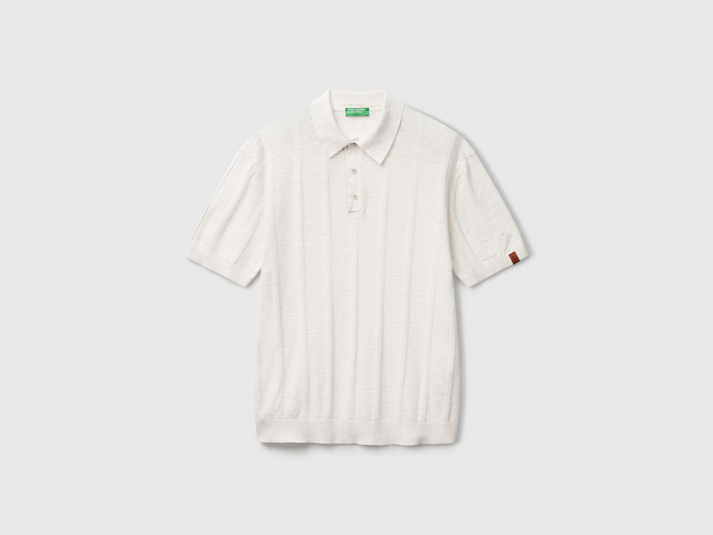 Benetton_Knit Polo in Linen Blend_115GK301G_0R2_04