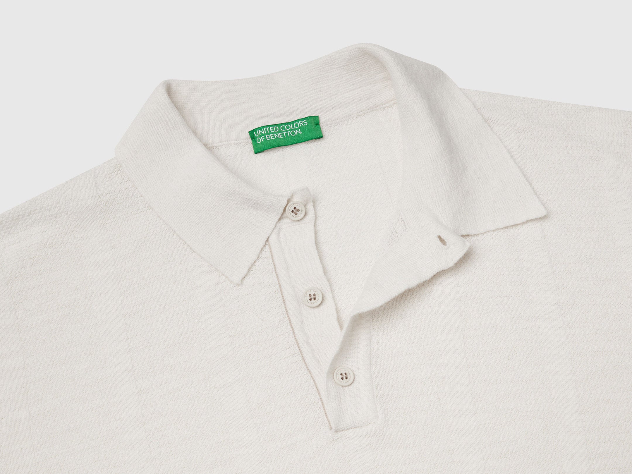 Benetton_Knit Polo in Linen Blend_115GK301G_0R2_06