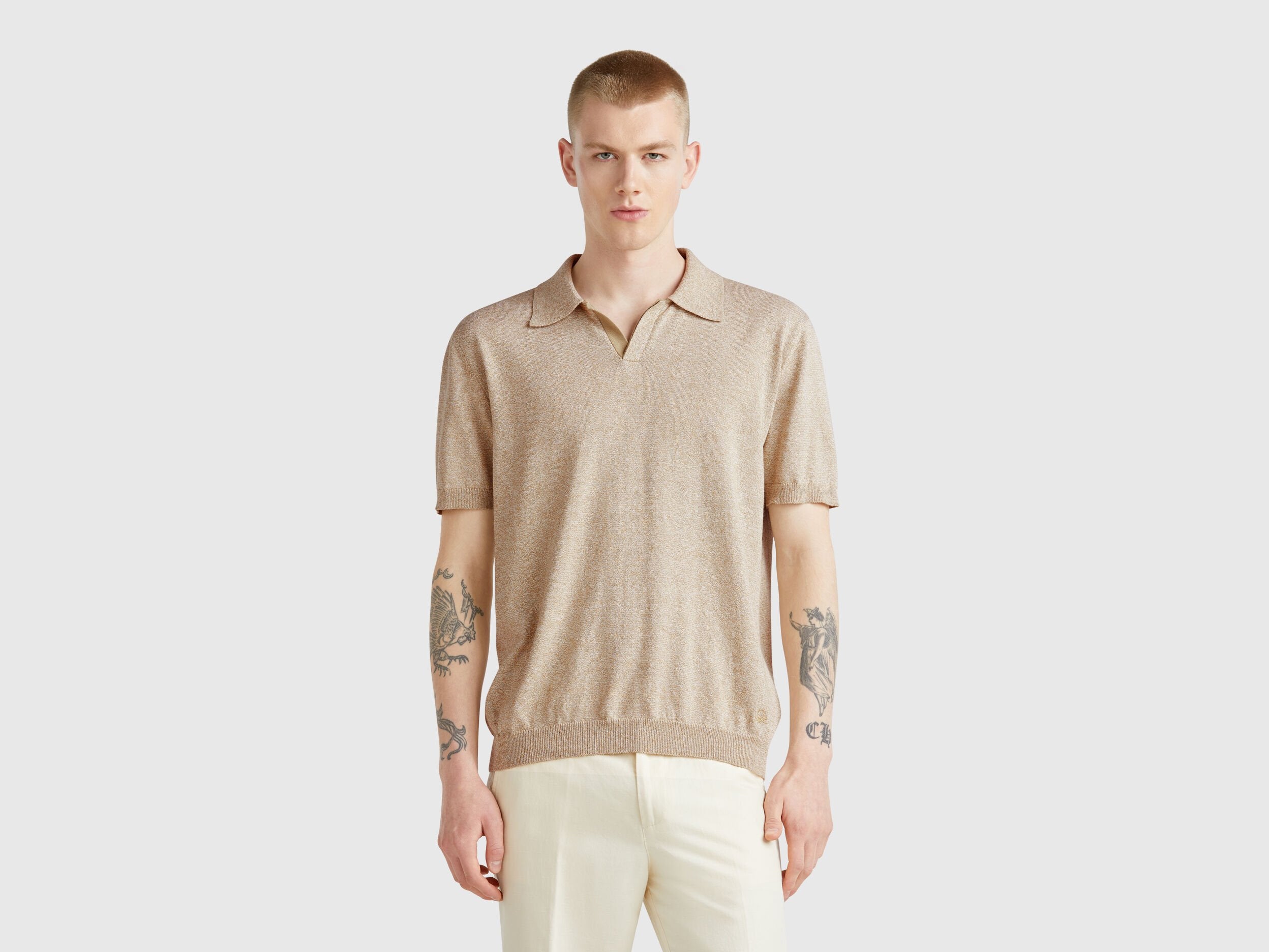 Benetton_Short Sleeve Polo in Cotton Blend_115RK301I_95M_01