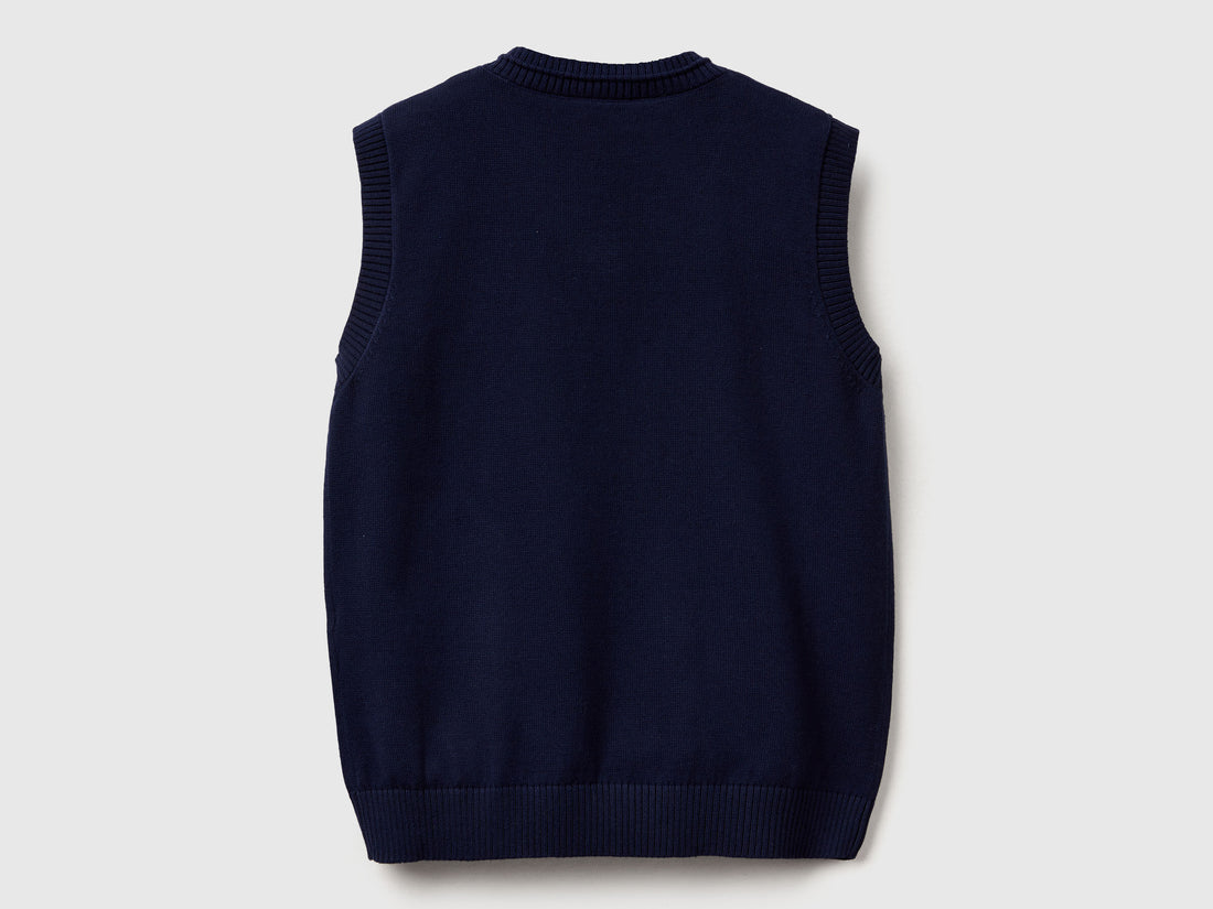Benetton_Dark Blue_Knit Vest_120YC400O_252_02