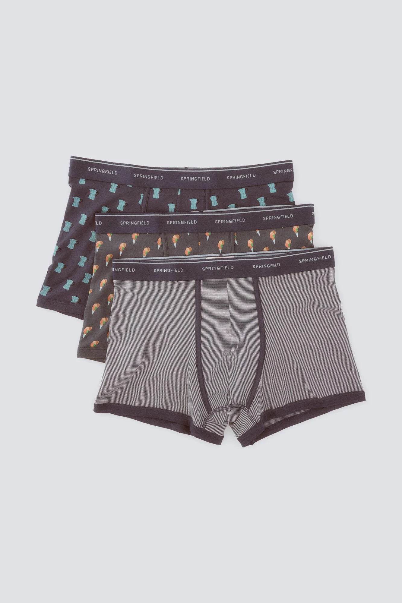Springfield Blue Men 3-Pack Coffee with Ice Cream Boxers SKU: 1253353_17 Image 01