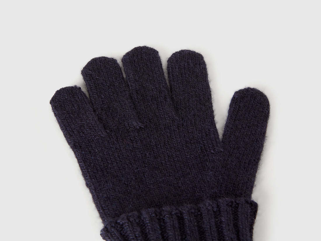 Benetton_Dark Blue_Gloves in Viscose and Wool Blend_126WGG009_66U_02