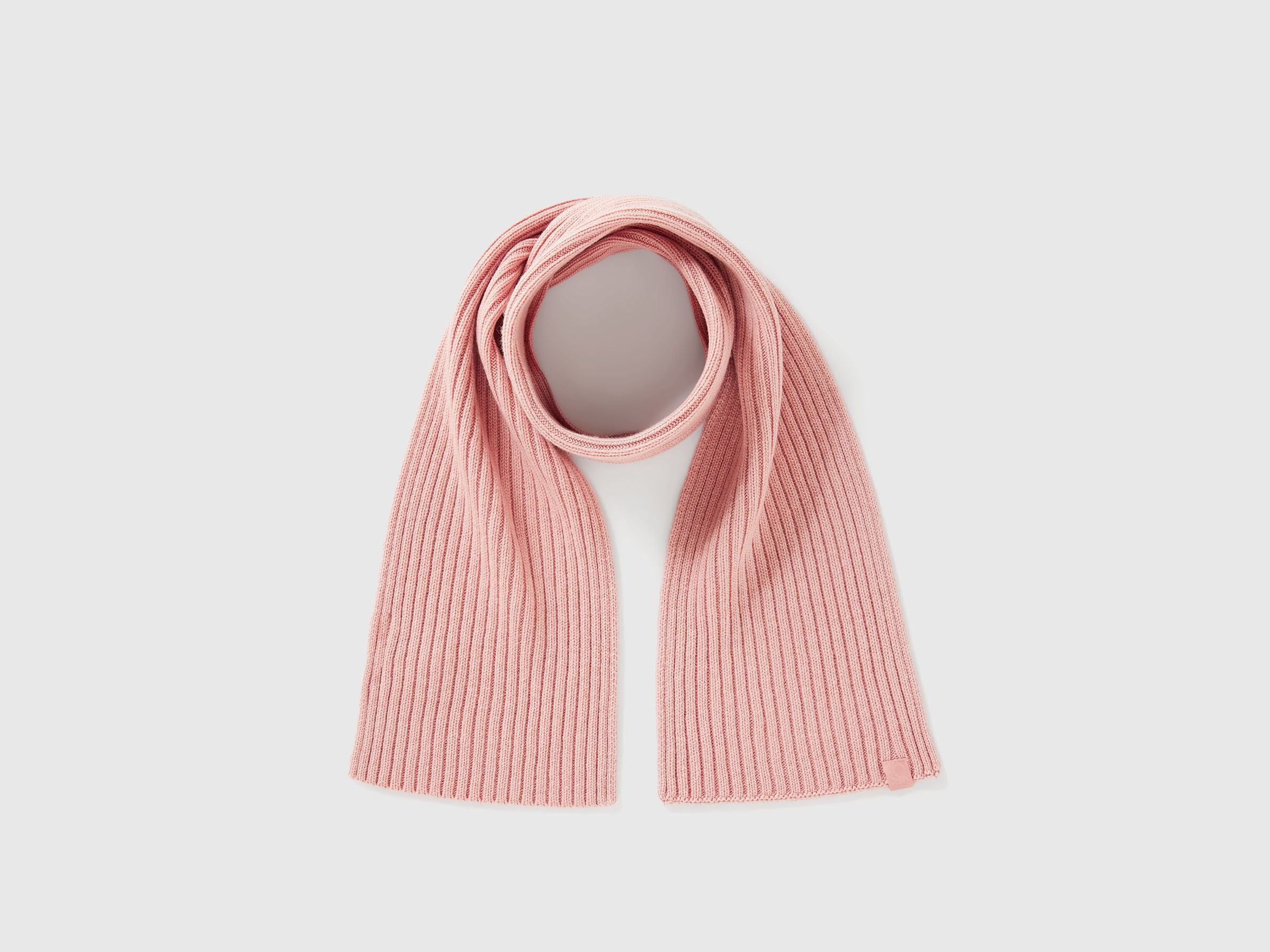 Benetton_Soft Pink_Wool Blend Knit Scarf_126WGU005_12U_01