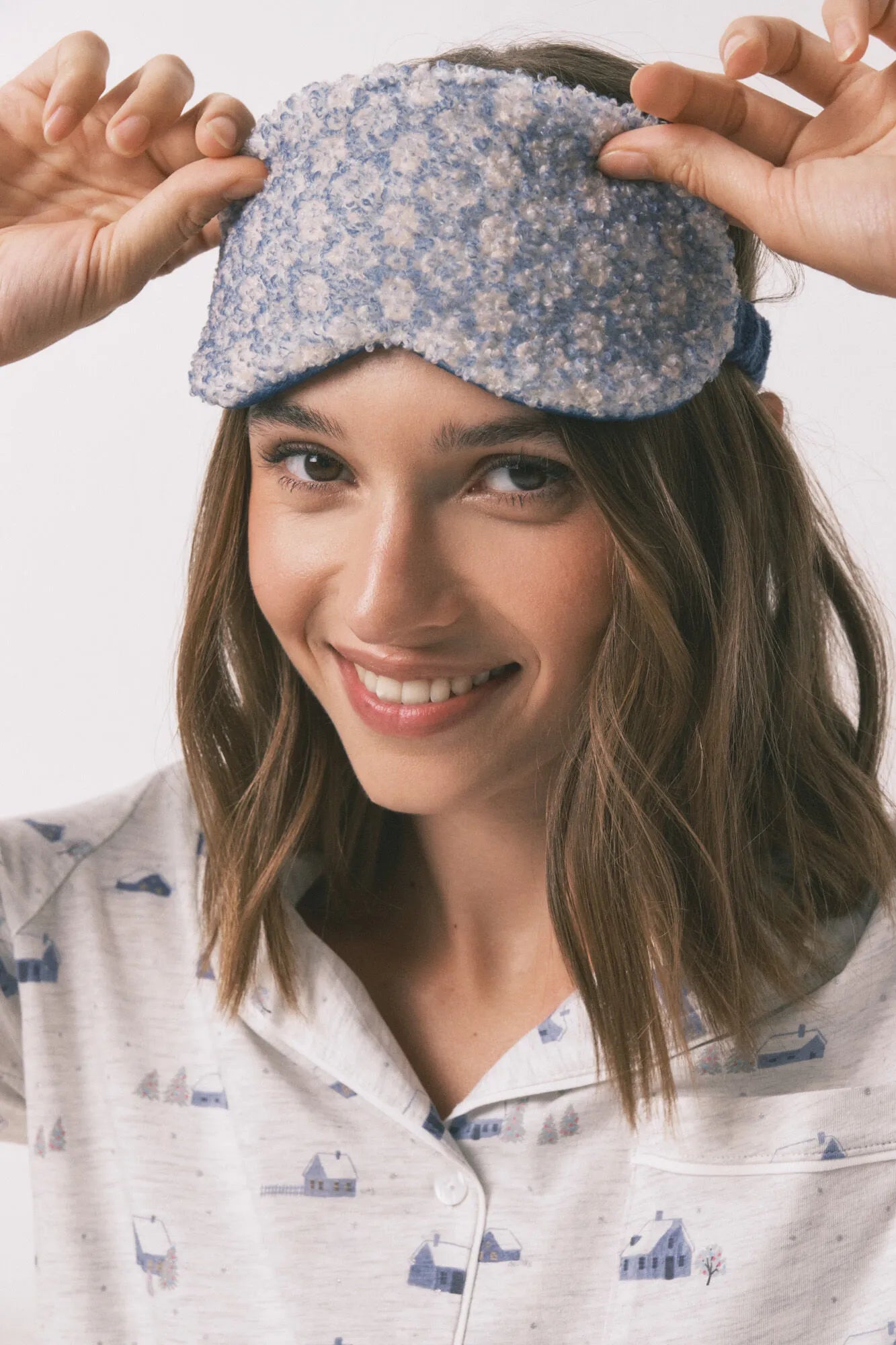 Women Secret_Multicoloured_Blue BouclŽ Sleep Mask_1372564_98_01